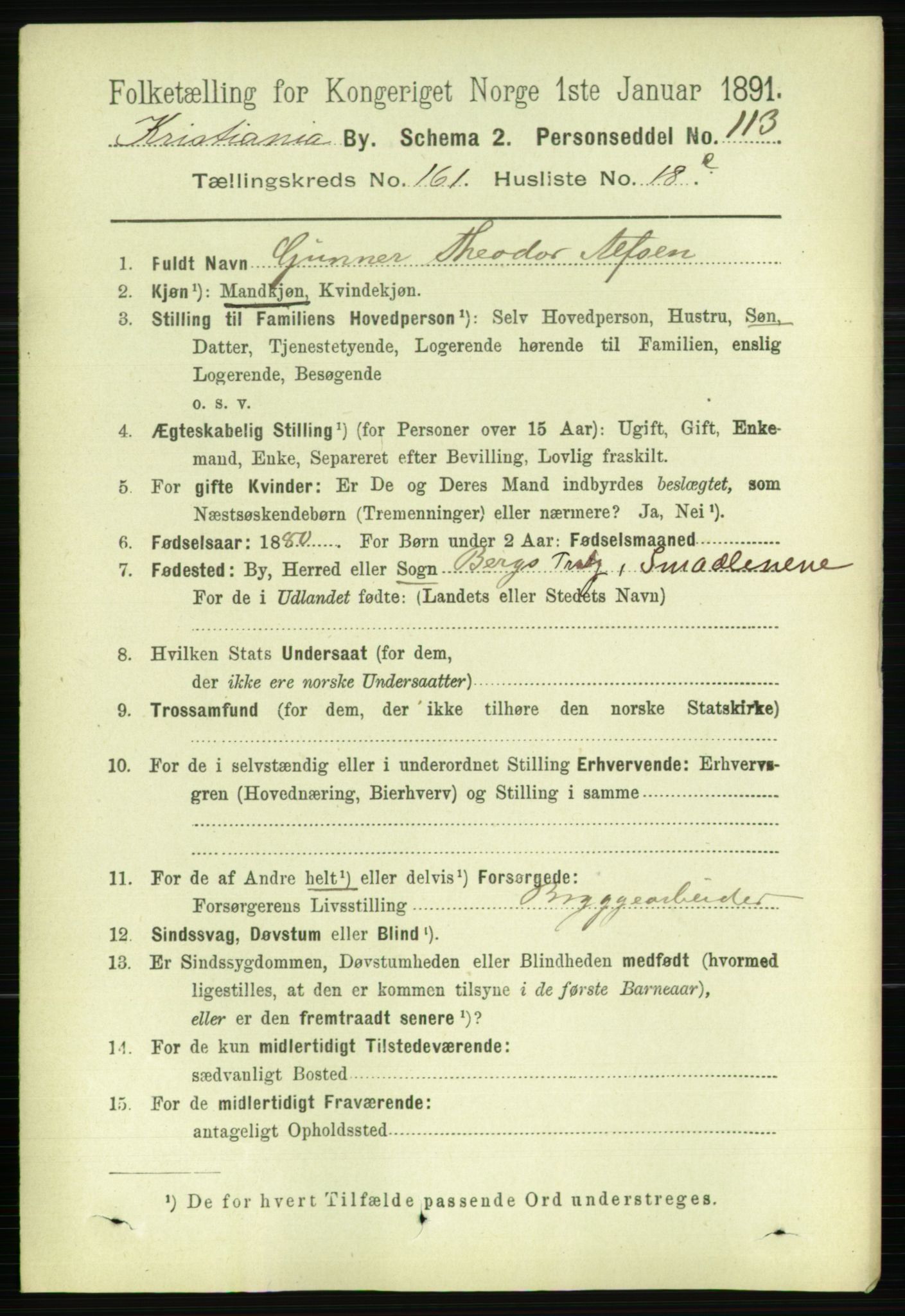 RA, 1891 census for 0301 Kristiania, 1891, p. 92066