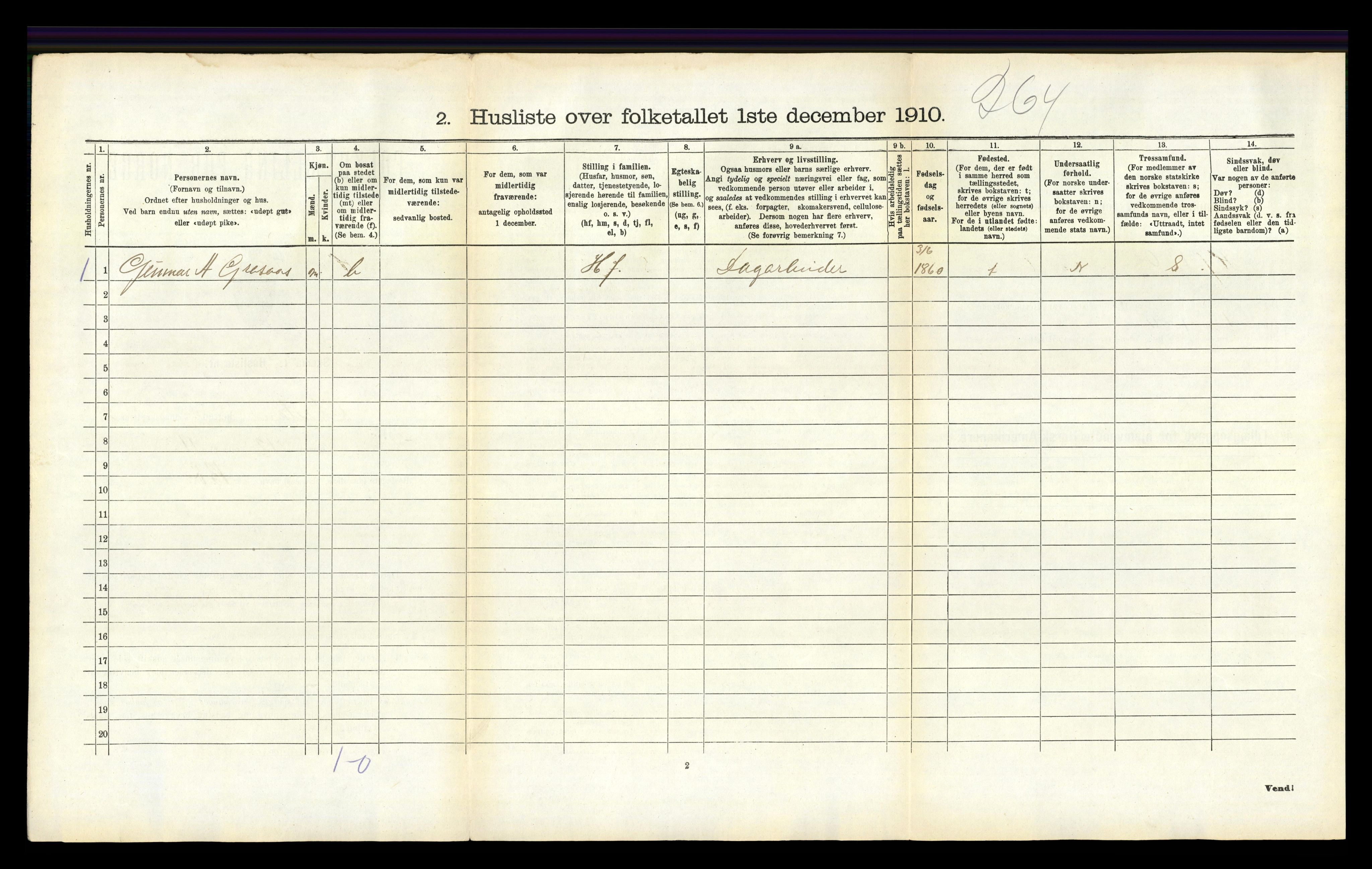 RA, 1910 census for Iveland, 1910, p. 118