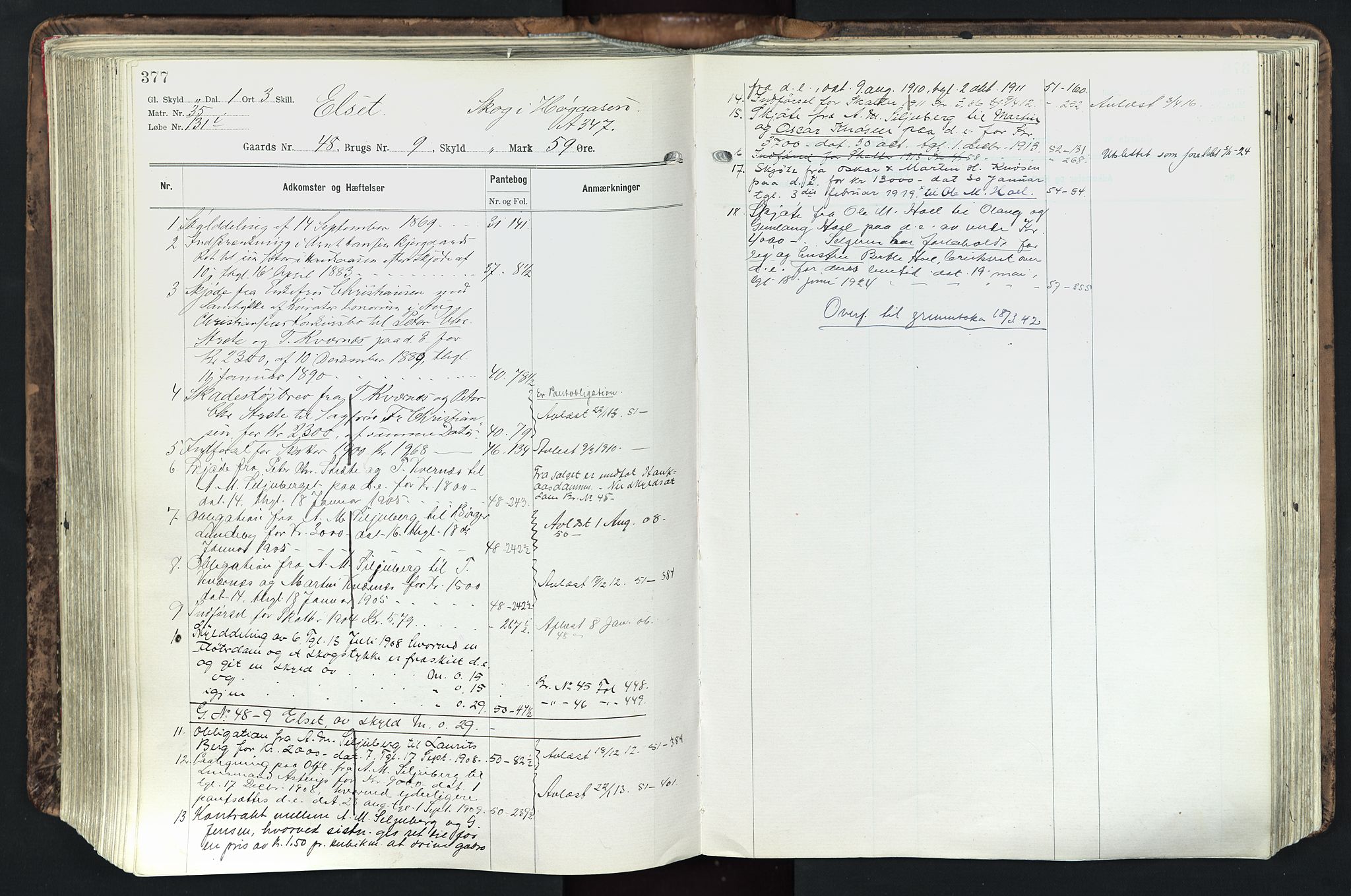 Solør tingrett, AV/SAH-TING-008/H/Ha/Hak/L0003: Mortgage register no. III, 1900-1935, p. 377