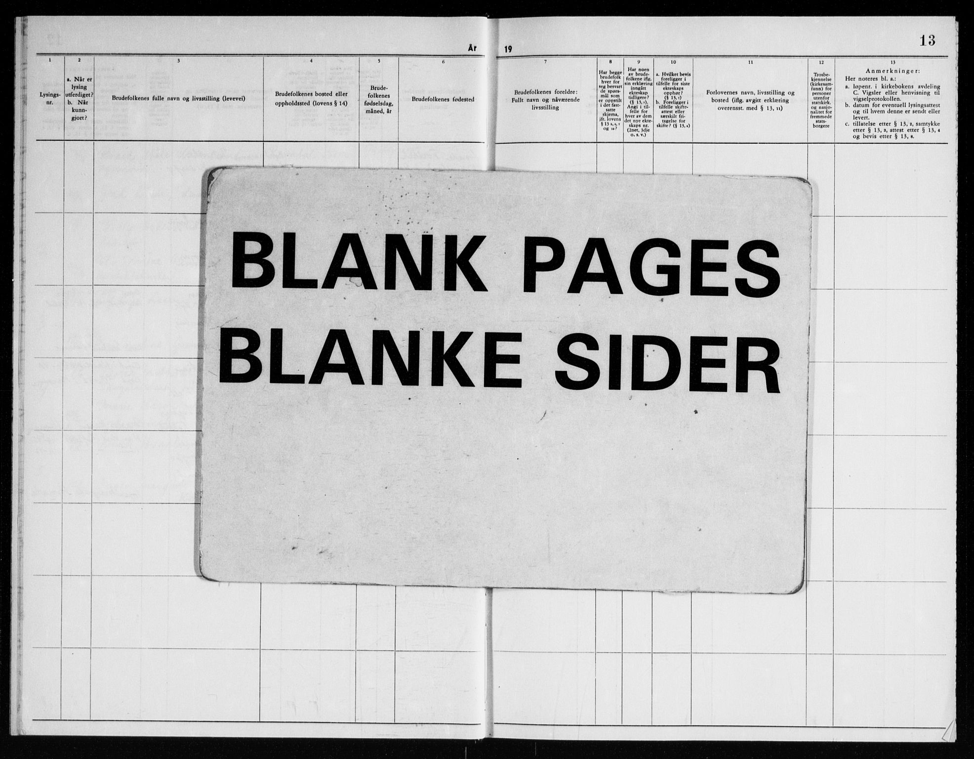 Sandsvær kirkebøker, AV/SAKO-A-244/H/Ha/L0002: Banns register no. 2, 1965-1968, p. 13