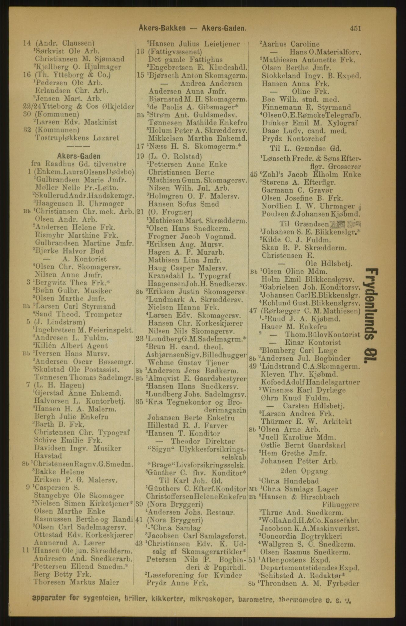 Kristiania/Oslo adressebok, PUBL/-, 1891, p. 451