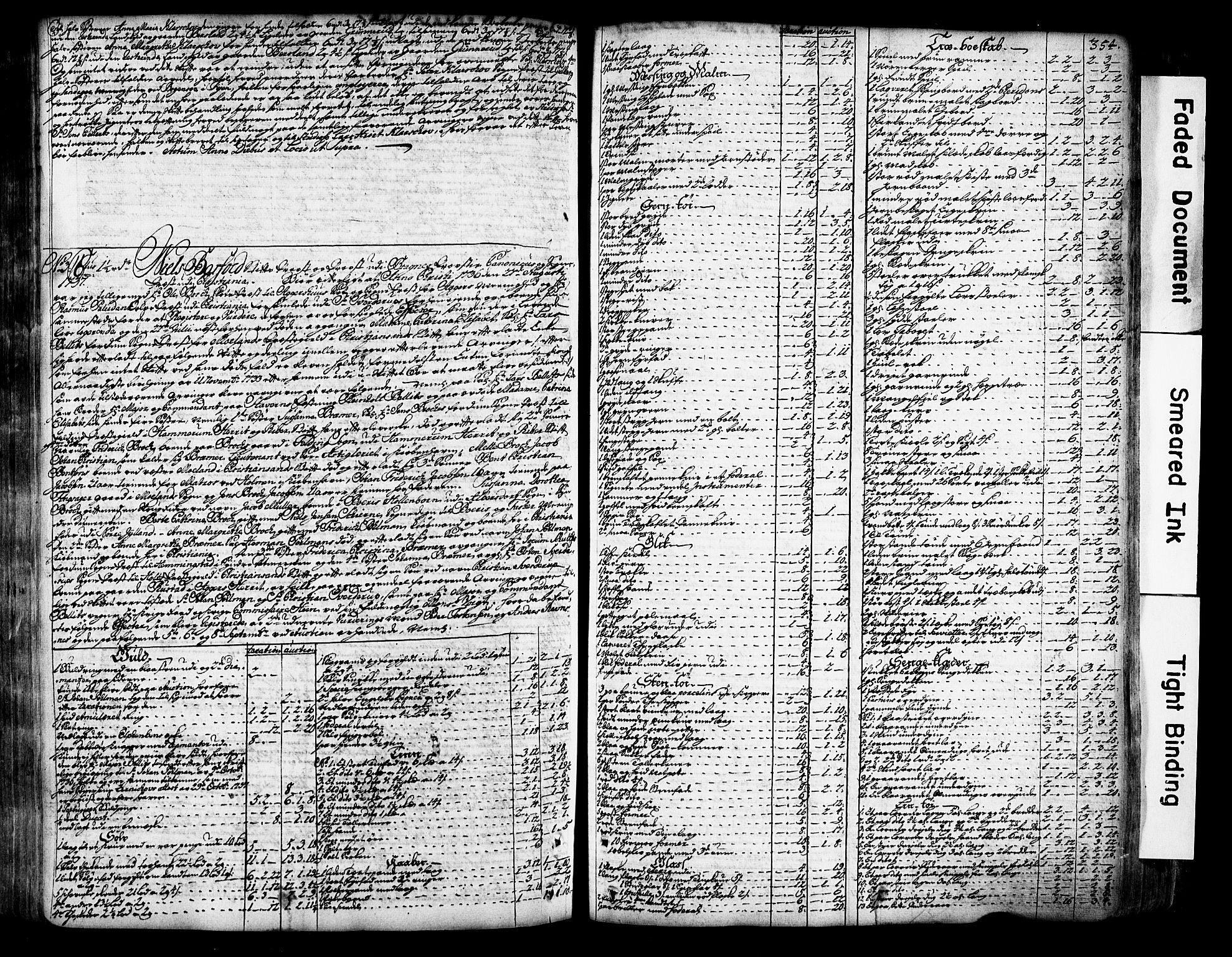 Bragernes prosti, AV/SAKO-A-430/O/Ob/L0001: Skifteprotokoll, 1702-1739, p. 353b-354a