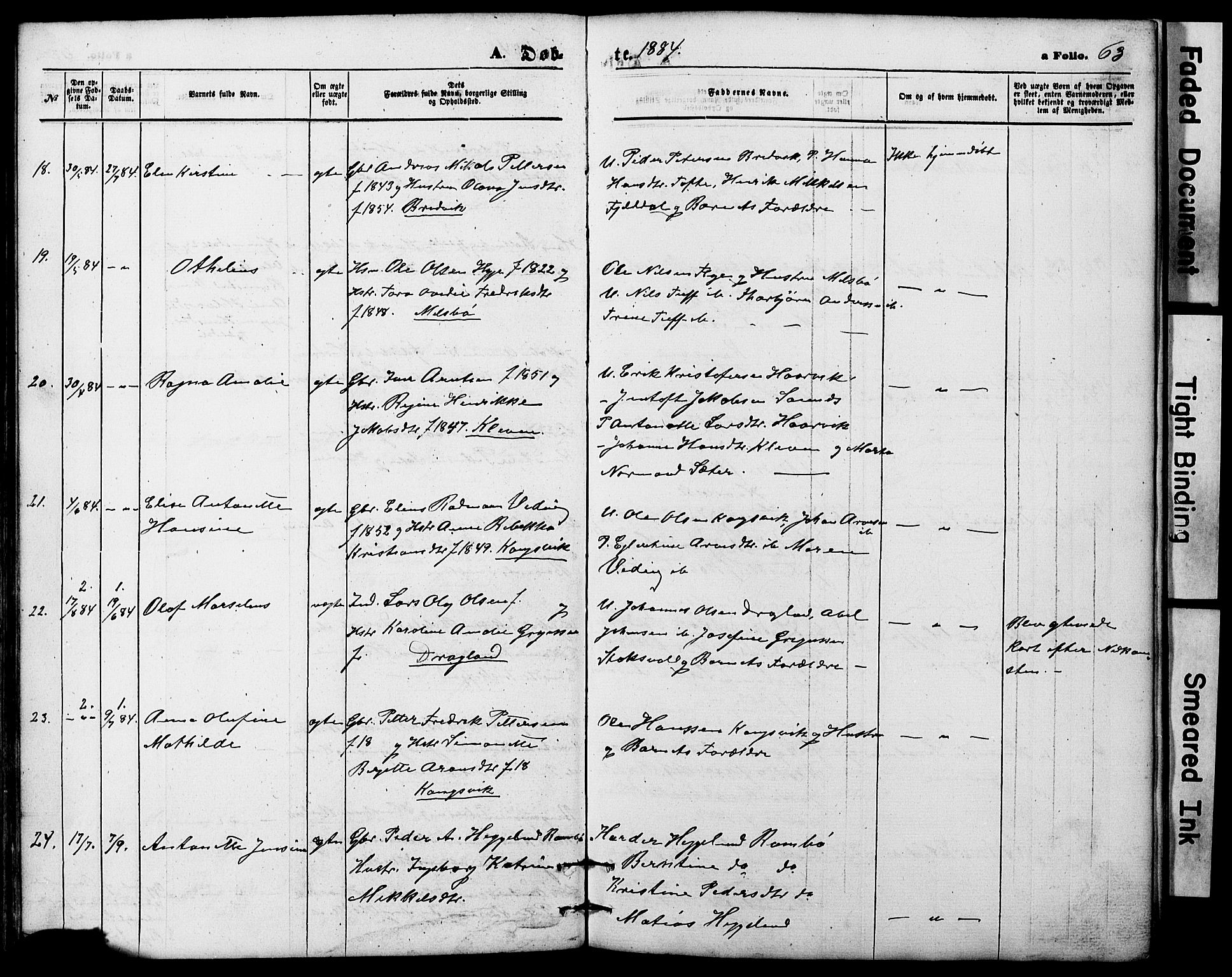 Ministerialprotokoller, klokkerbøker og fødselsregistre - Nordland, SAT/A-1459/865/L0930: Parish register (copy) no. 865C02, 1866-1884, p. 63