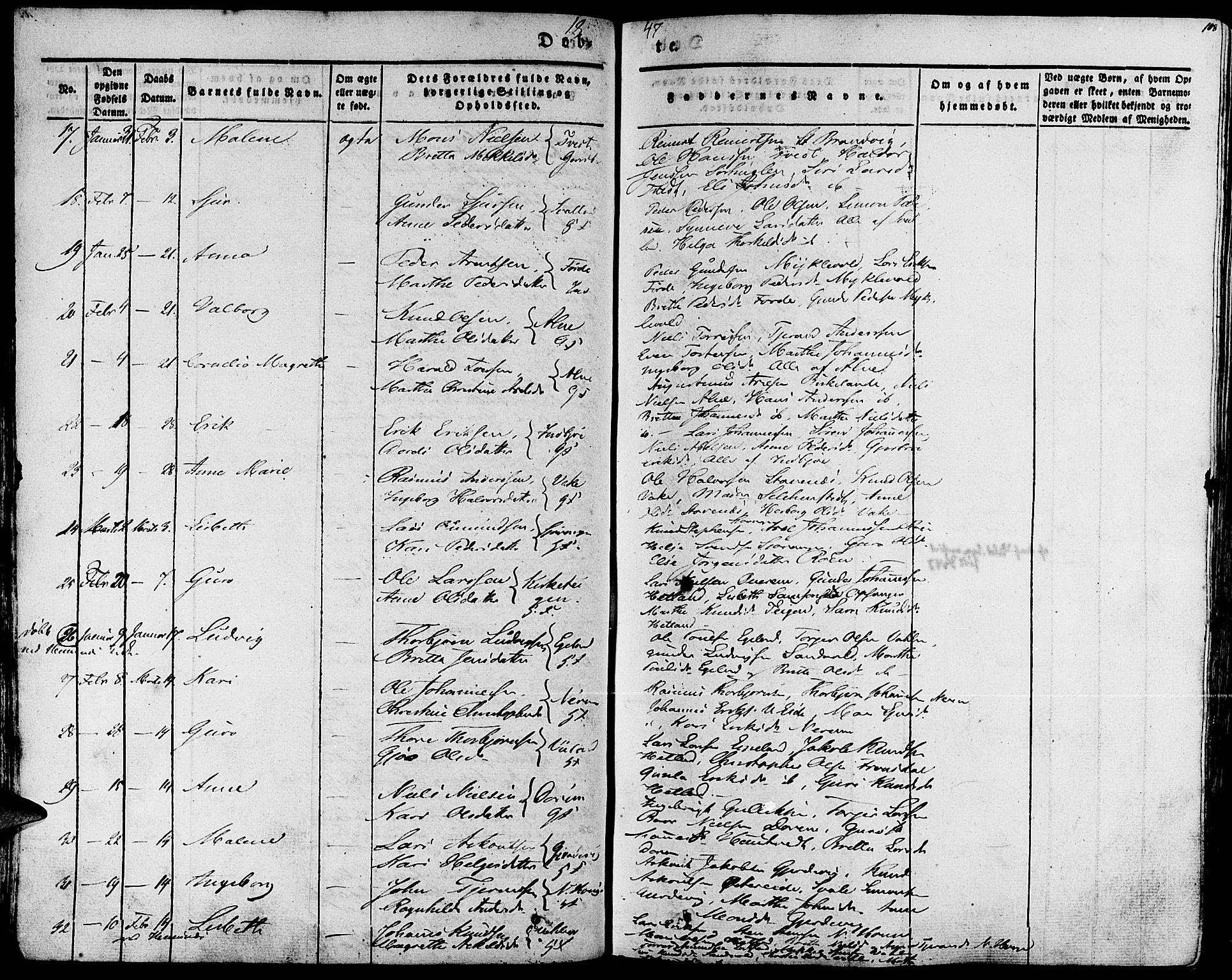 Fjelberg sokneprestembete, SAB/A-75201/H/Haa: Parish register (official) no. A 6, 1835-1851, p. 108