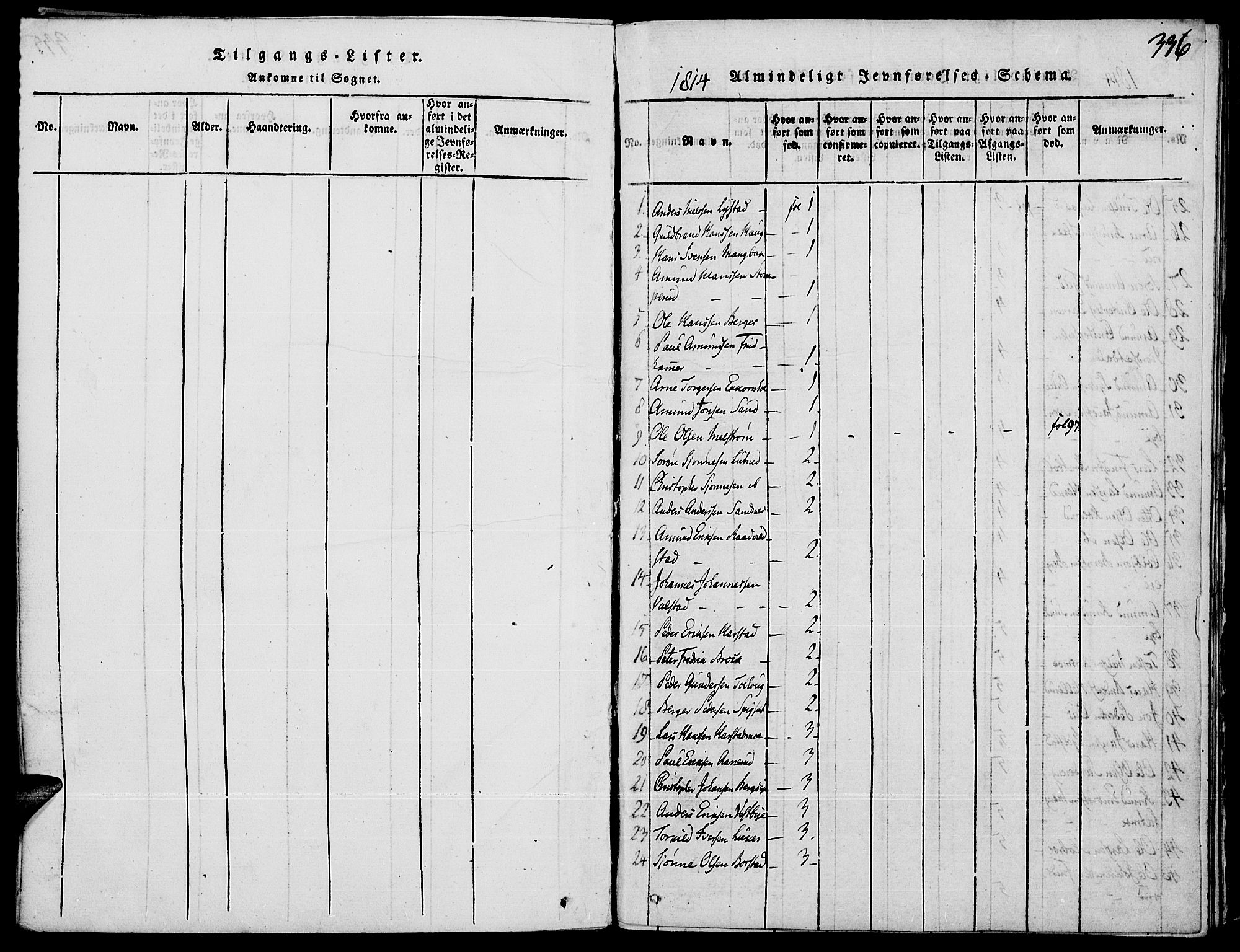 Strøm-Odalen prestekontor, SAH/PREST-028/H/Ha/Haa/L0006: Parish register (official) no. 6, 1814-1850, p. 336