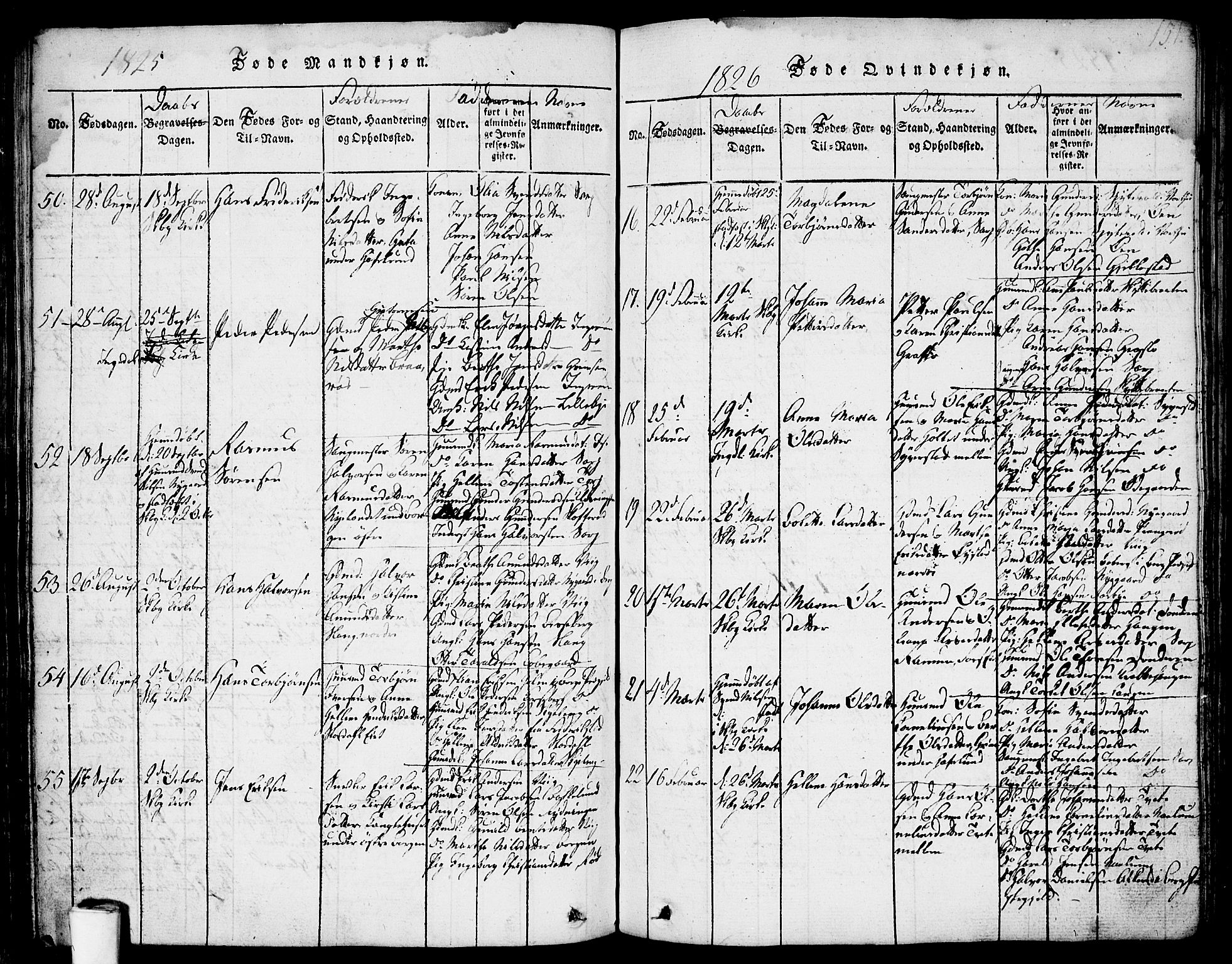 Skjeberg prestekontor Kirkebøker, SAO/A-10923/F/Fa/L0004: Parish register (official) no. I 4, 1815-1830, p. 151