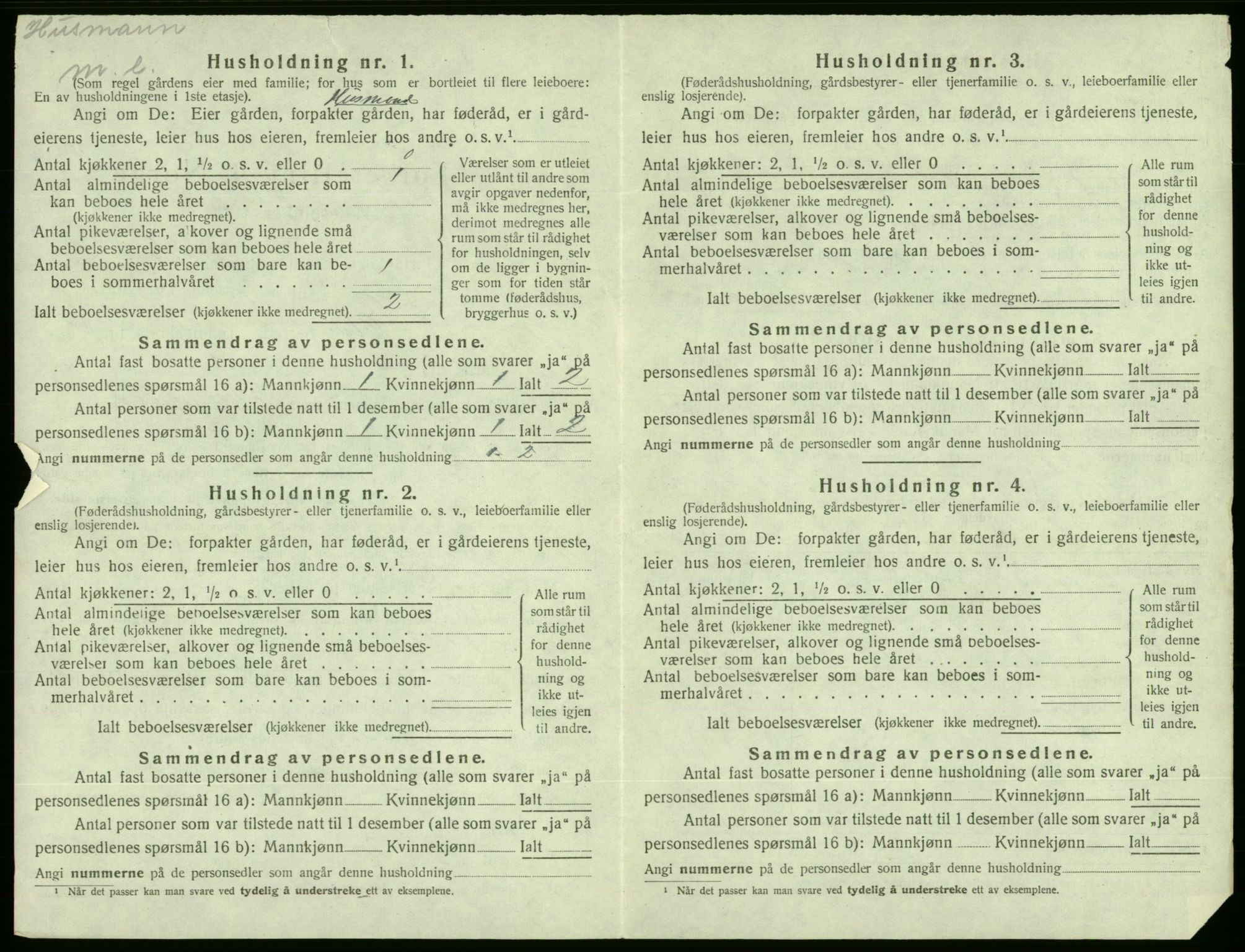 SAB, 1920 census for Etne, 1920, p. 412