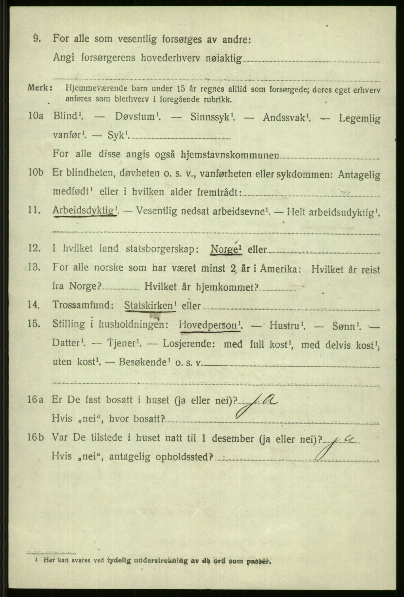 SAB, 1920 census for Voss, 1920, p. 18440