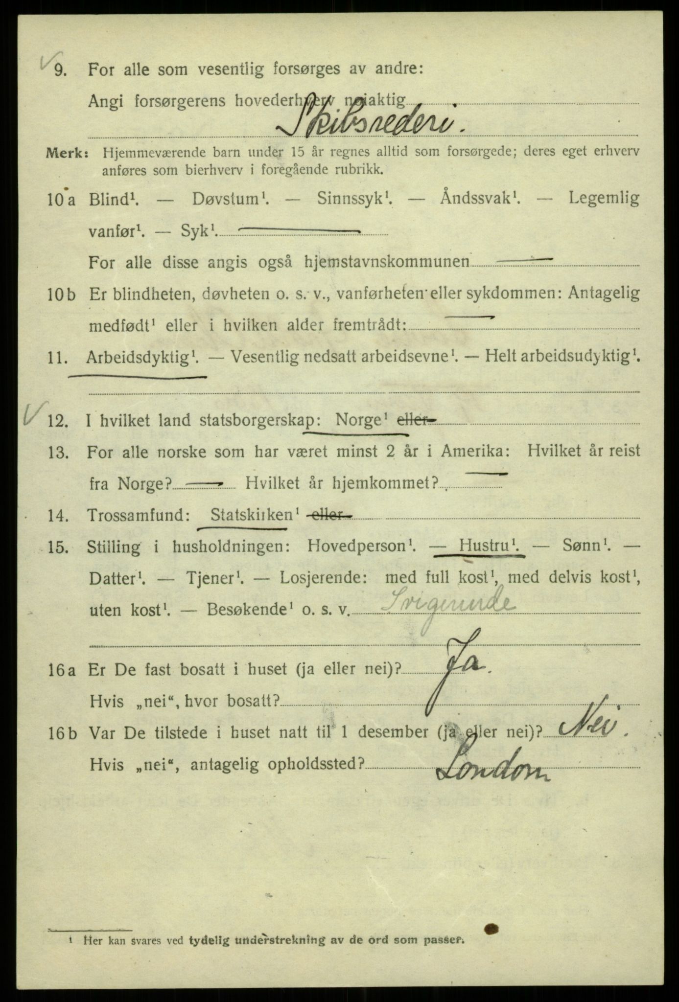 SAB, 1920 census for Bergen, 1920, p. 73505