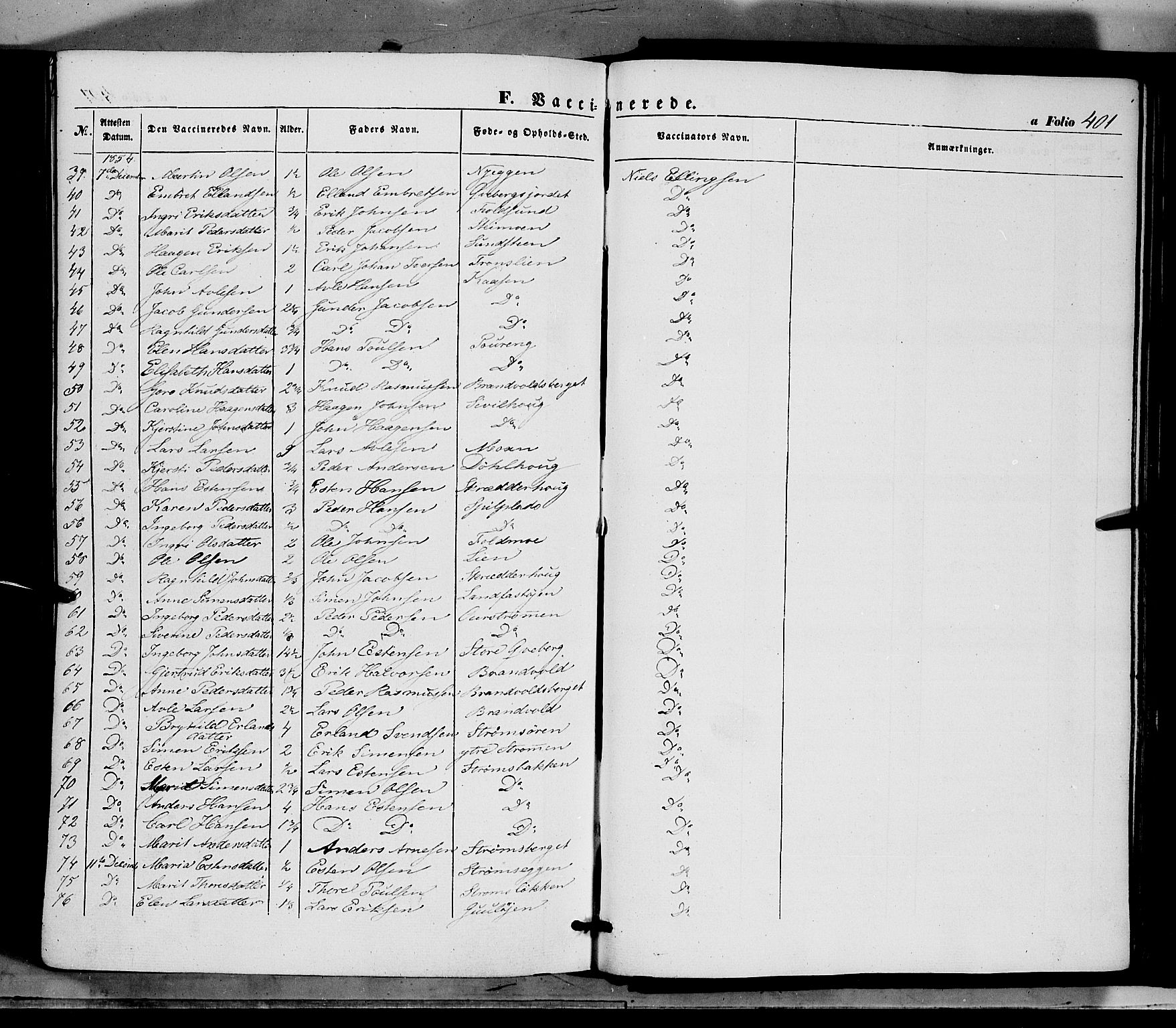 Tynset prestekontor, AV/SAH-PREST-058/H/Ha/Haa/L0020: Parish register (official) no. 20, 1848-1862, p. 401