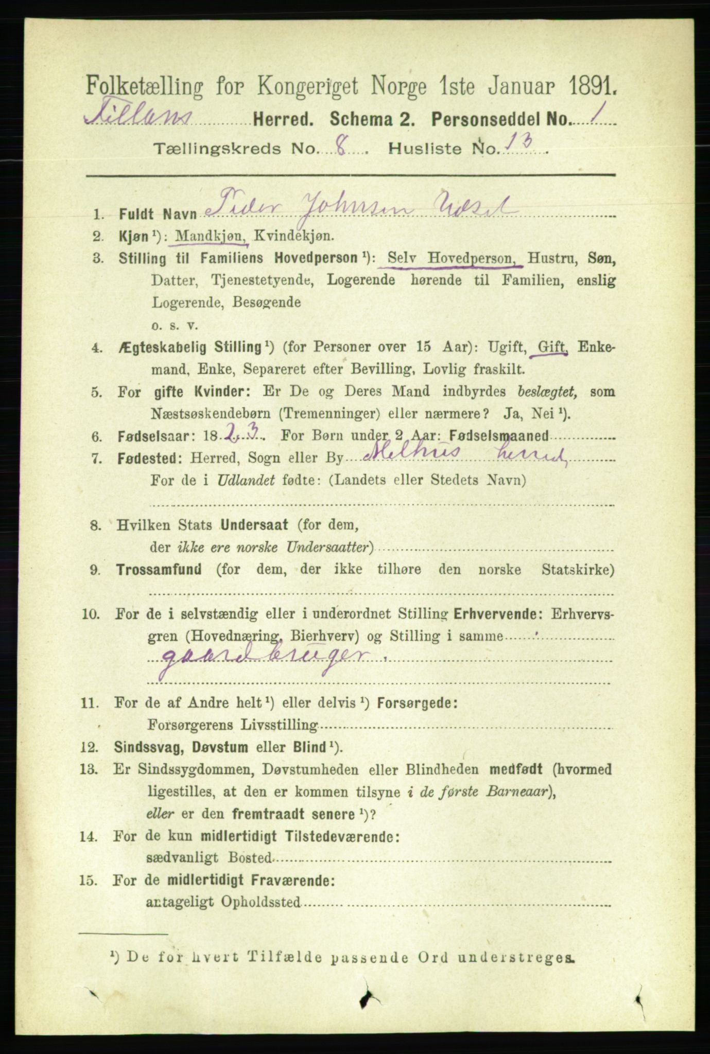 RA, 1891 census for 1616 Fillan, 1891, p. 1949