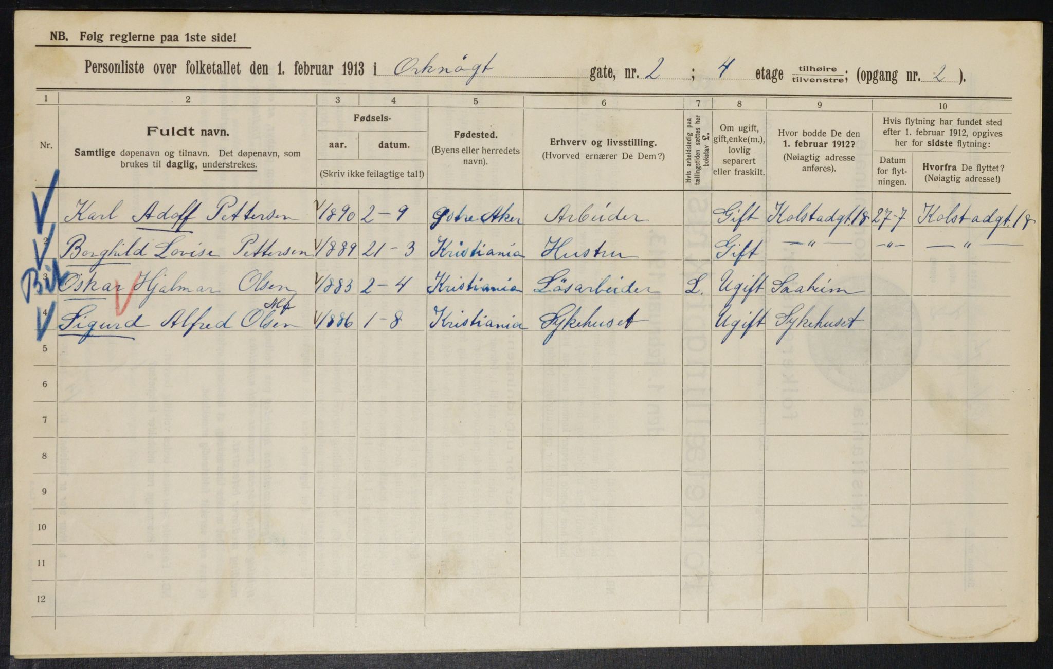 OBA, Municipal Census 1914 for Kristiania, 1914, p. 75959