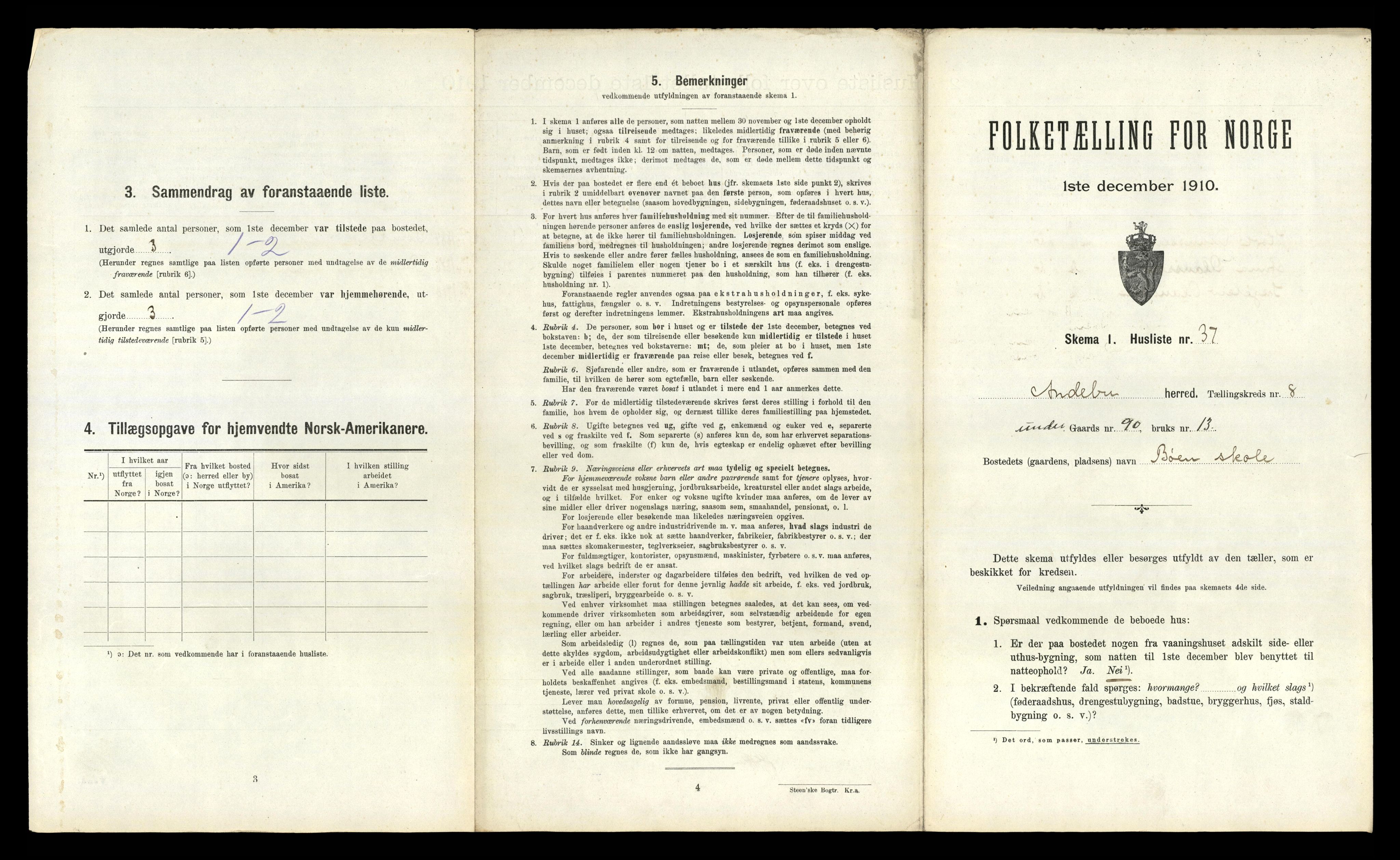 RA, 1910 census for Andebu, 1910, p. 747