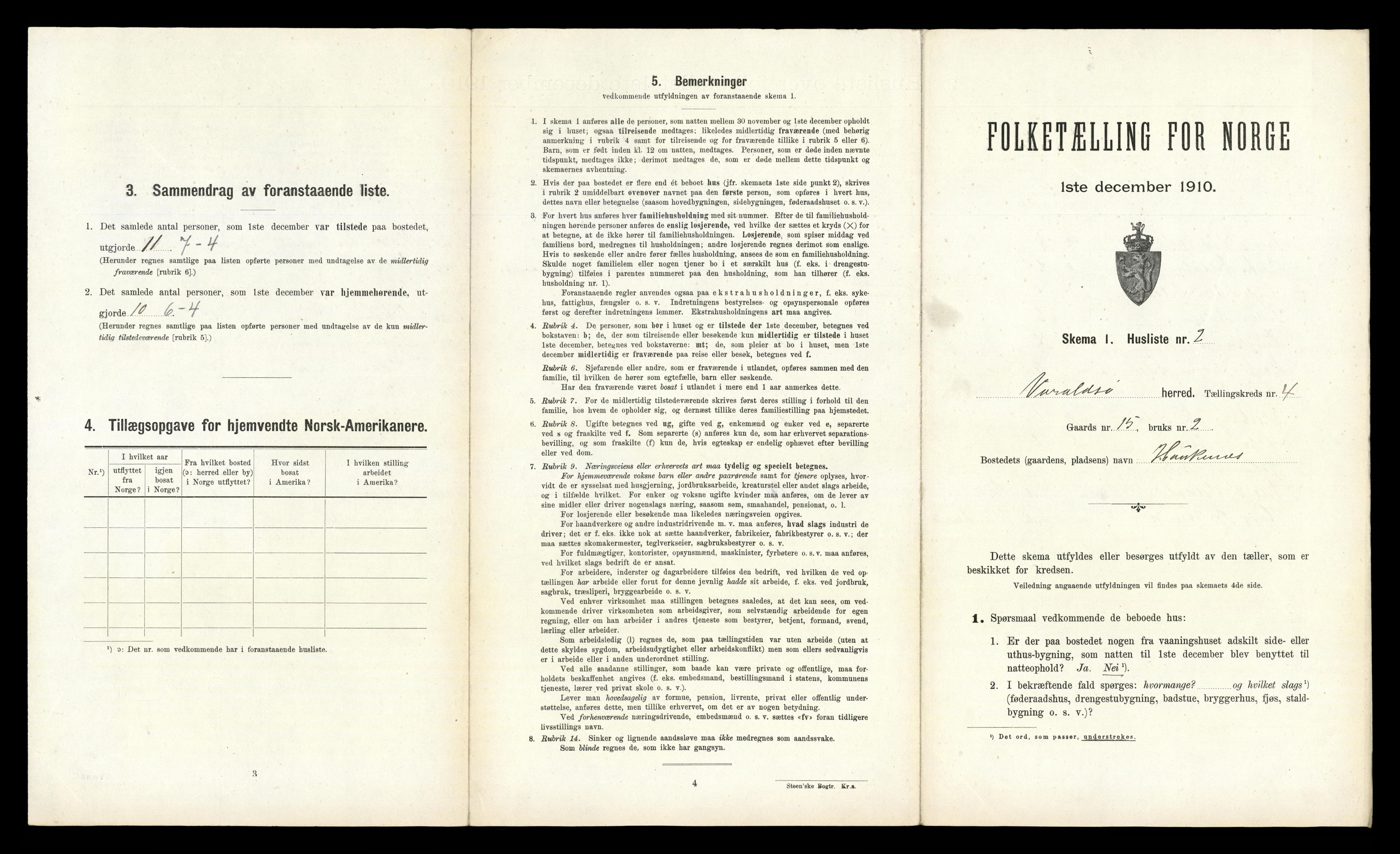 RA, 1910 census for Varaldsøy, 1910, p. 163