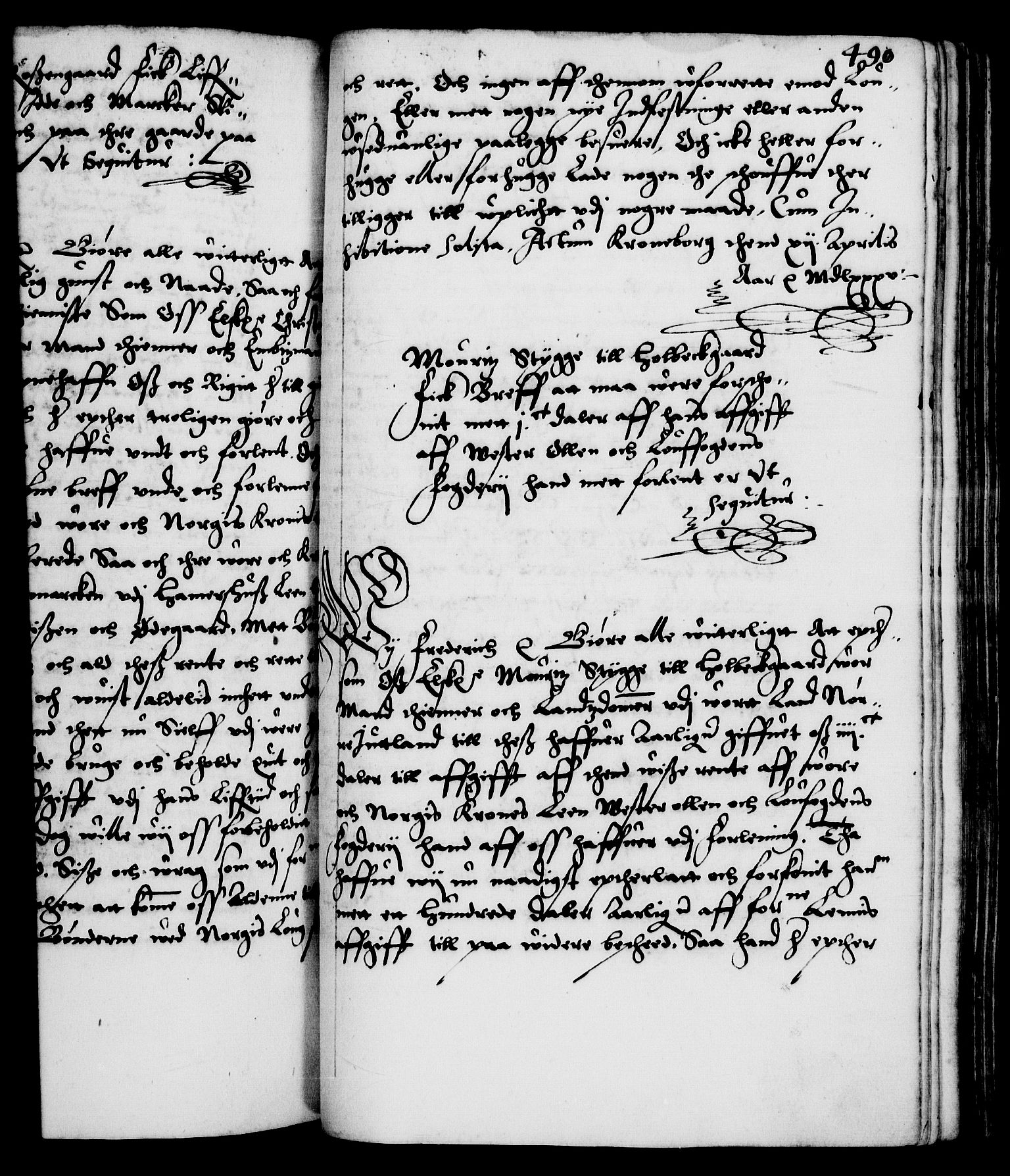 Danske Kanselli 1572-1799, RA/EA-3023/F/Fc/Fca/Fcaa/L0001: Norske registre (mikrofilm), 1572-1588, p. 490a