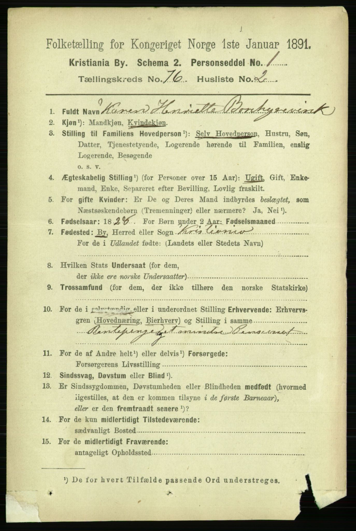 RA, 1891 census for 0301 Kristiania, 1891, p. 40038