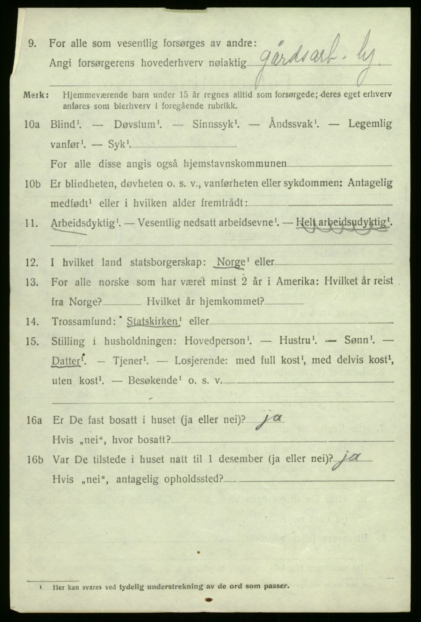 SAB, 1920 census for Gaular, 1920, p. 1547