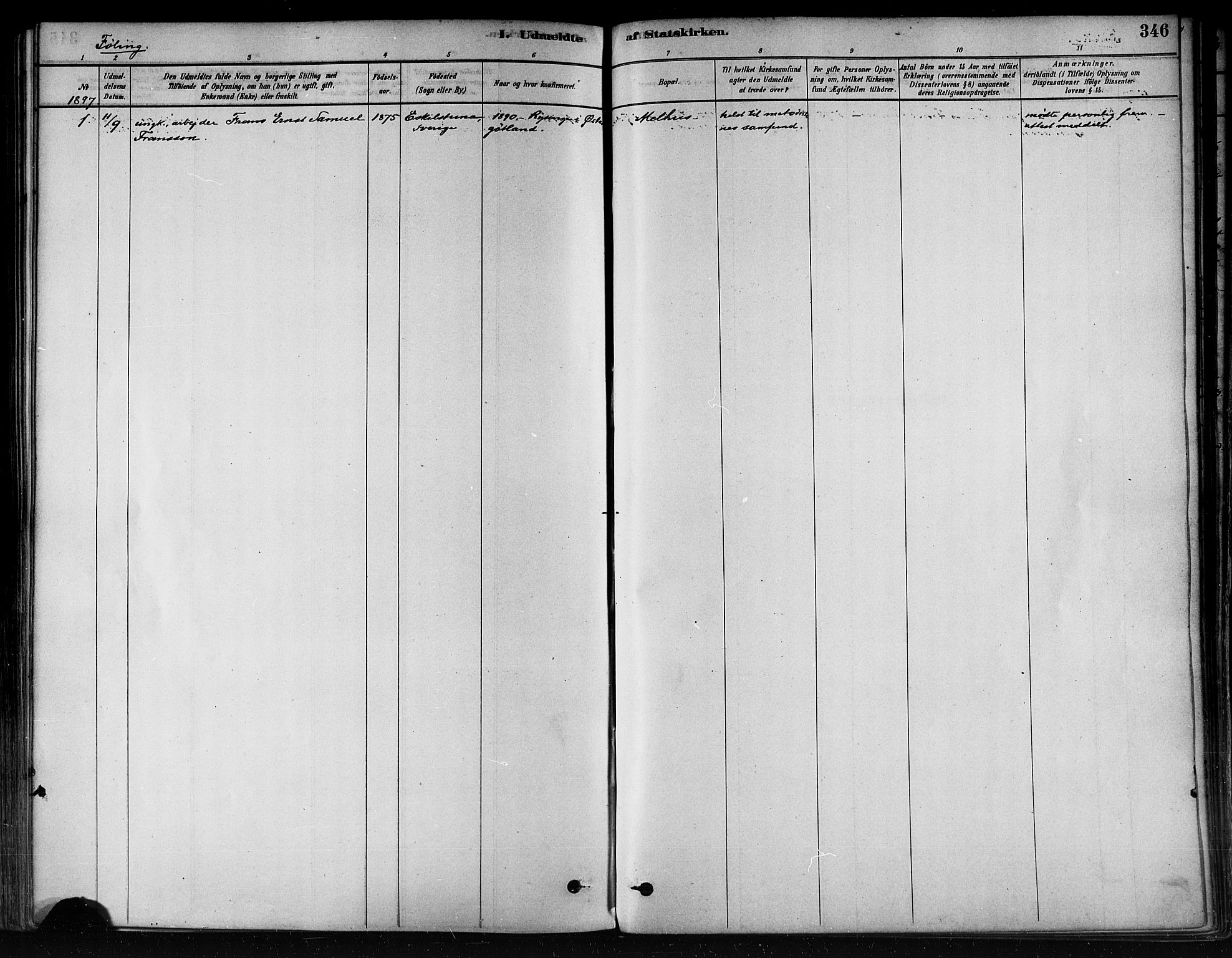 Ministerialprotokoller, klokkerbøker og fødselsregistre - Nord-Trøndelag, SAT/A-1458/746/L0449: Parish register (official) no. 746A07 /3, 1878-1899, p. 346
