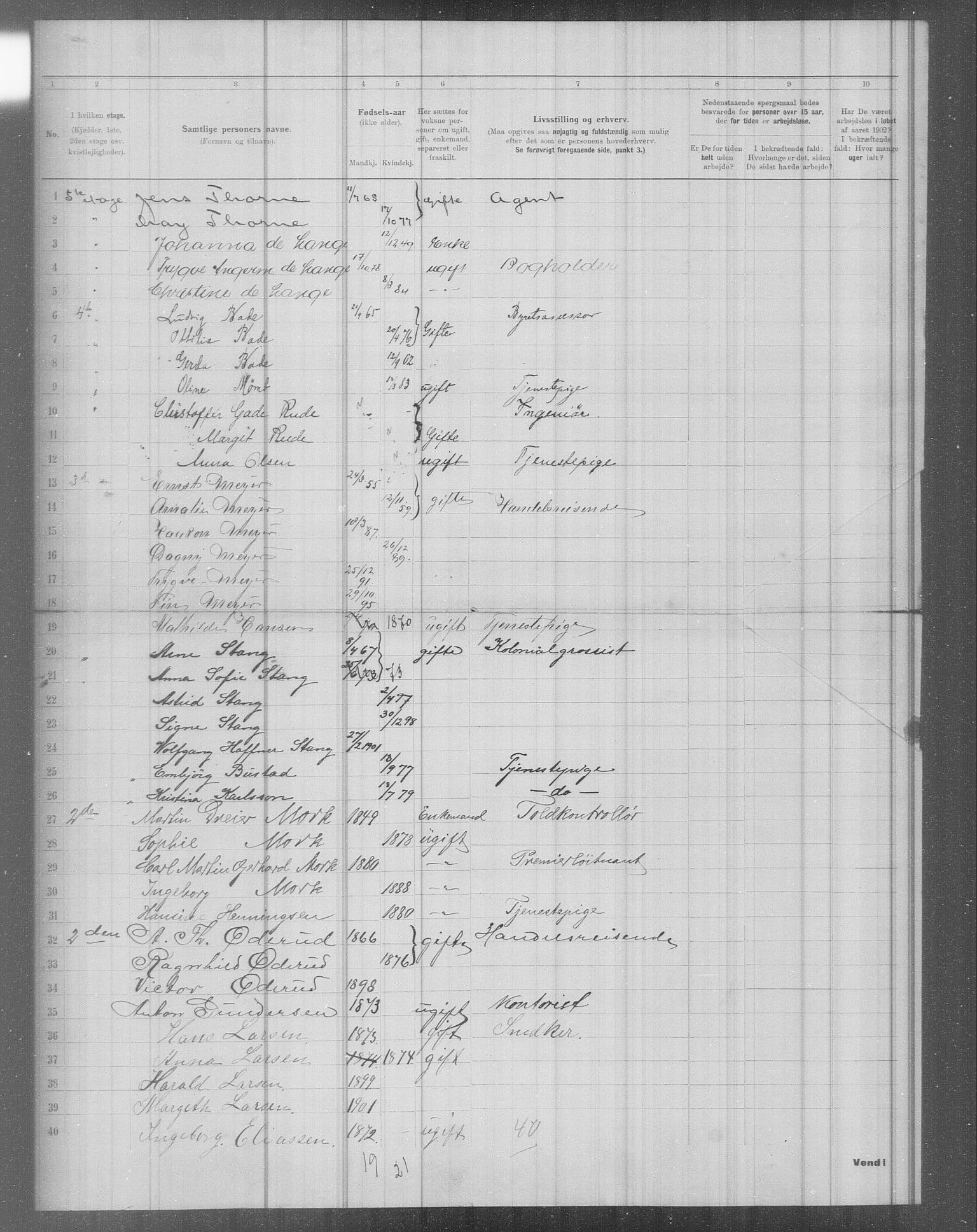 OBA, Municipal Census 1902 for Kristiania, 1902, p. 3794