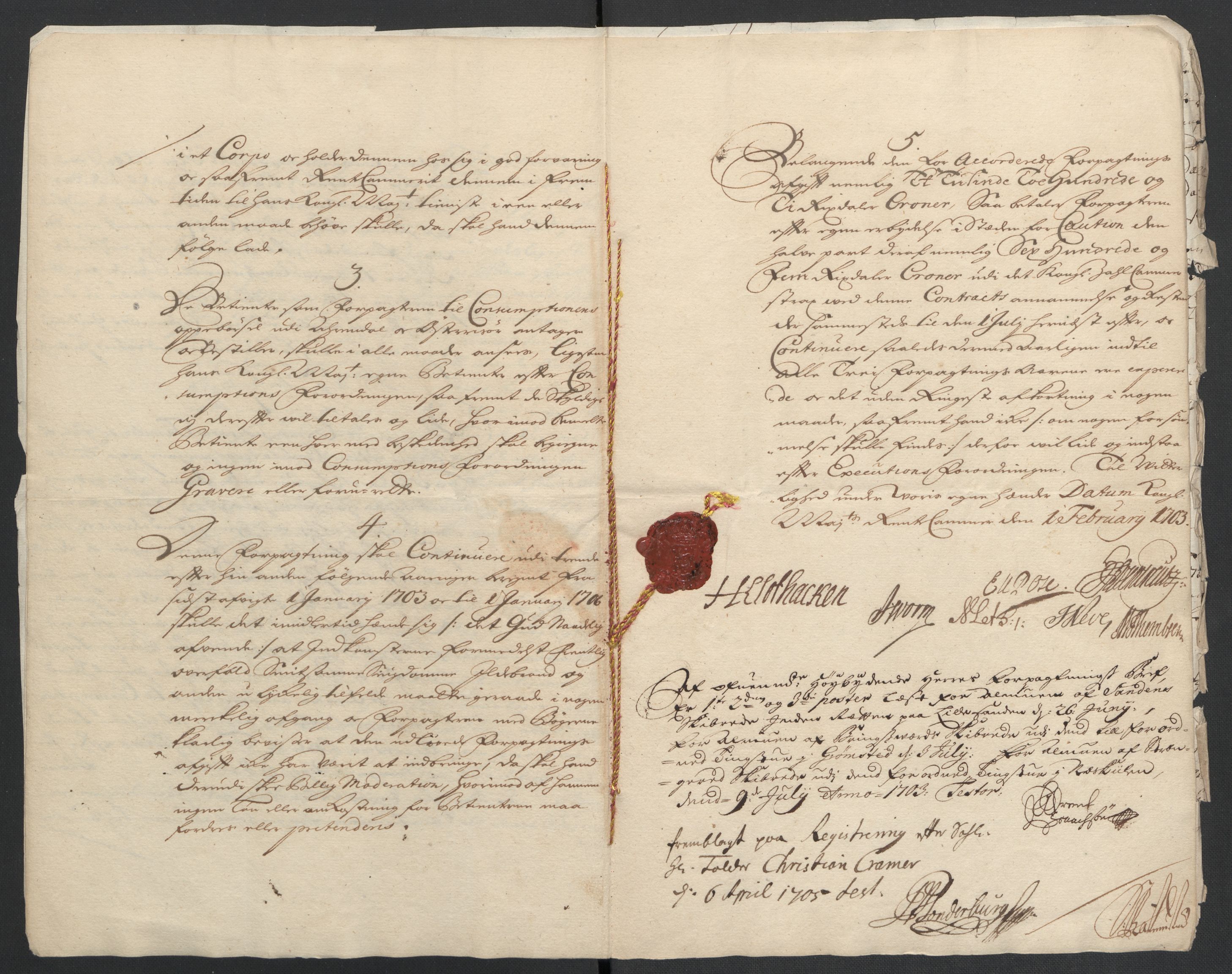 Rentekammeret inntil 1814, Reviderte regnskaper, Fogderegnskap, AV/RA-EA-4092/R39/L2317: Fogderegnskap Nedenes, 1704-1705, p. 130