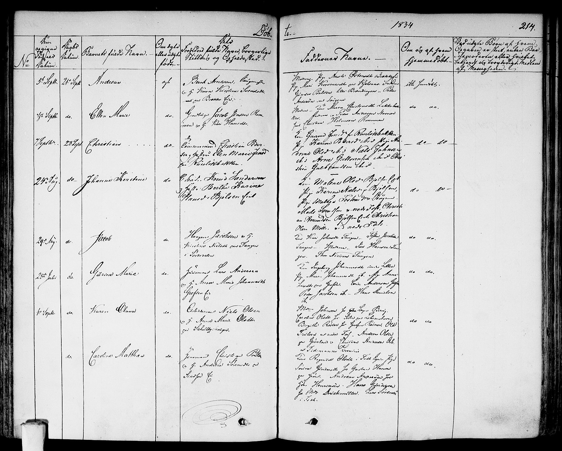 Aker prestekontor kirkebøker, AV/SAO-A-10861/F/L0013: Parish register (official) no. 13, 1828-1837, p. 214