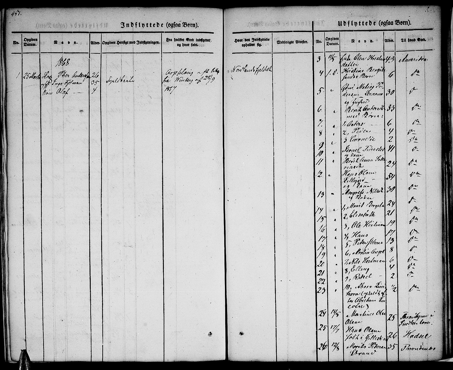 Ministerialprotokoller, klokkerbøker og fødselsregistre - Nordland, AV/SAT-A-1459/846/L0652: Parish register (copy) no. 846C02, 1841-1871, p. 451