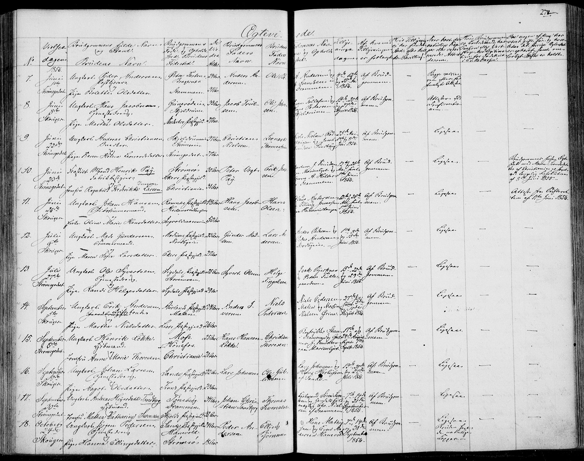 Skoger kirkebøker, AV/SAKO-A-59/F/Fa/L0003: Parish register (official) no. I 3, 1842-1861, p. 278