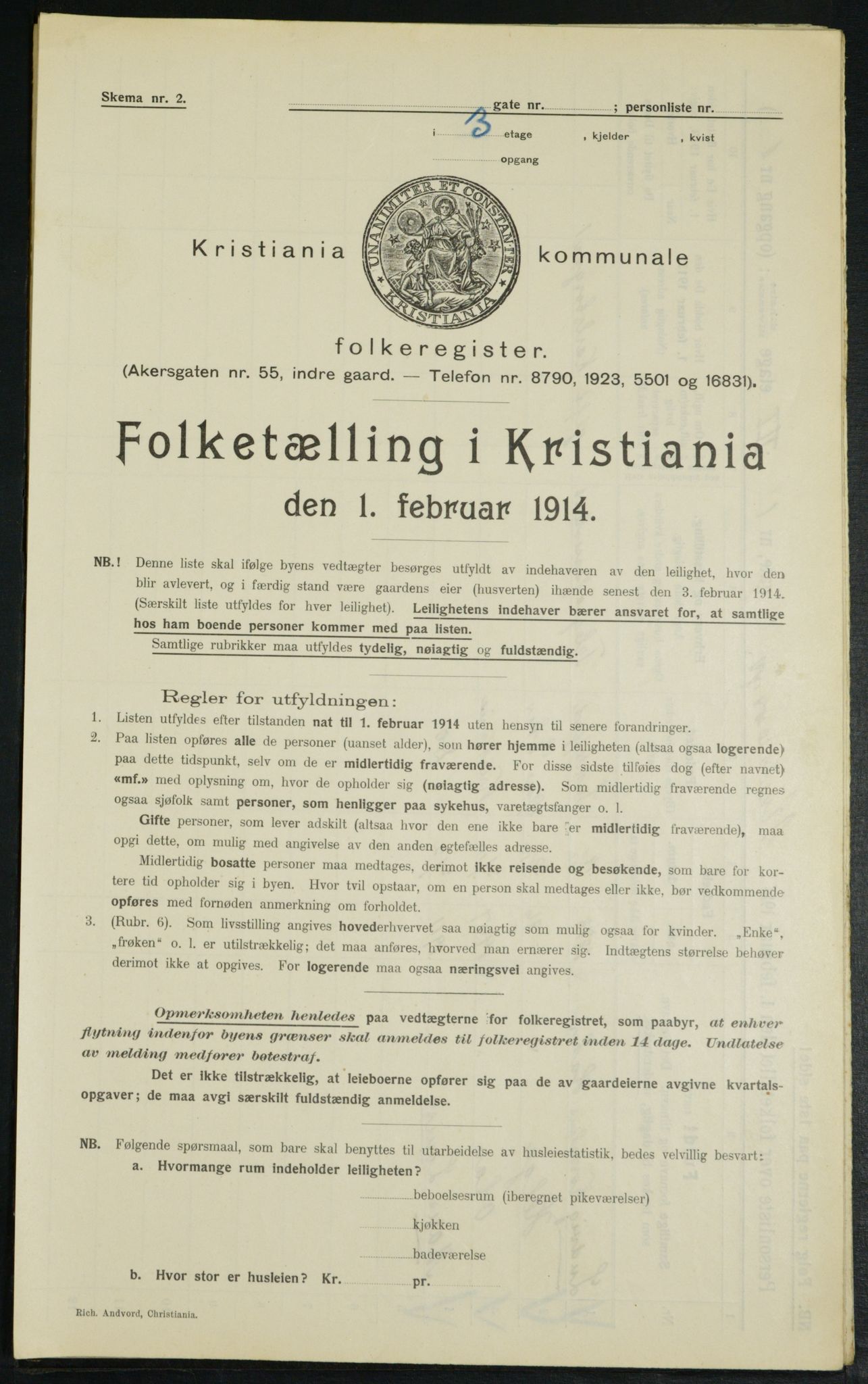 OBA, Municipal Census 1914 for Kristiania, 1914, p. 48891