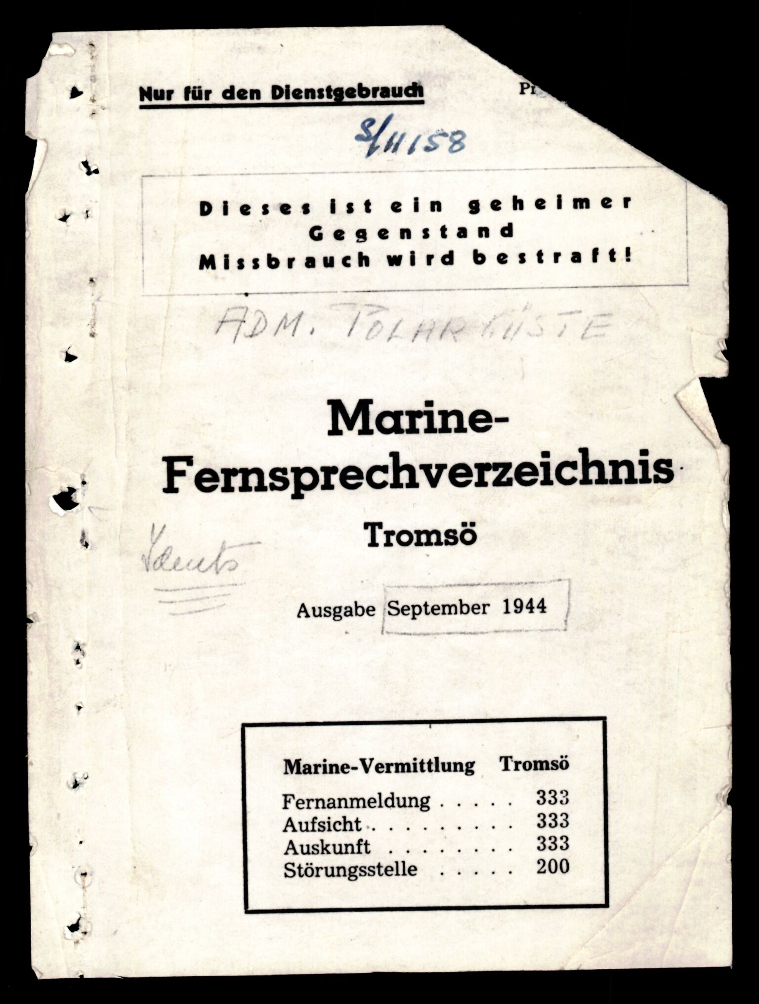 Forsvarets Overkommando. 2 kontor. Arkiv 11.4. Spredte tyske arkivsaker, AV/RA-RAFA-7031/D/Dar/Darb/L0014: Reichskommissariat., 1942-1944, p. 24