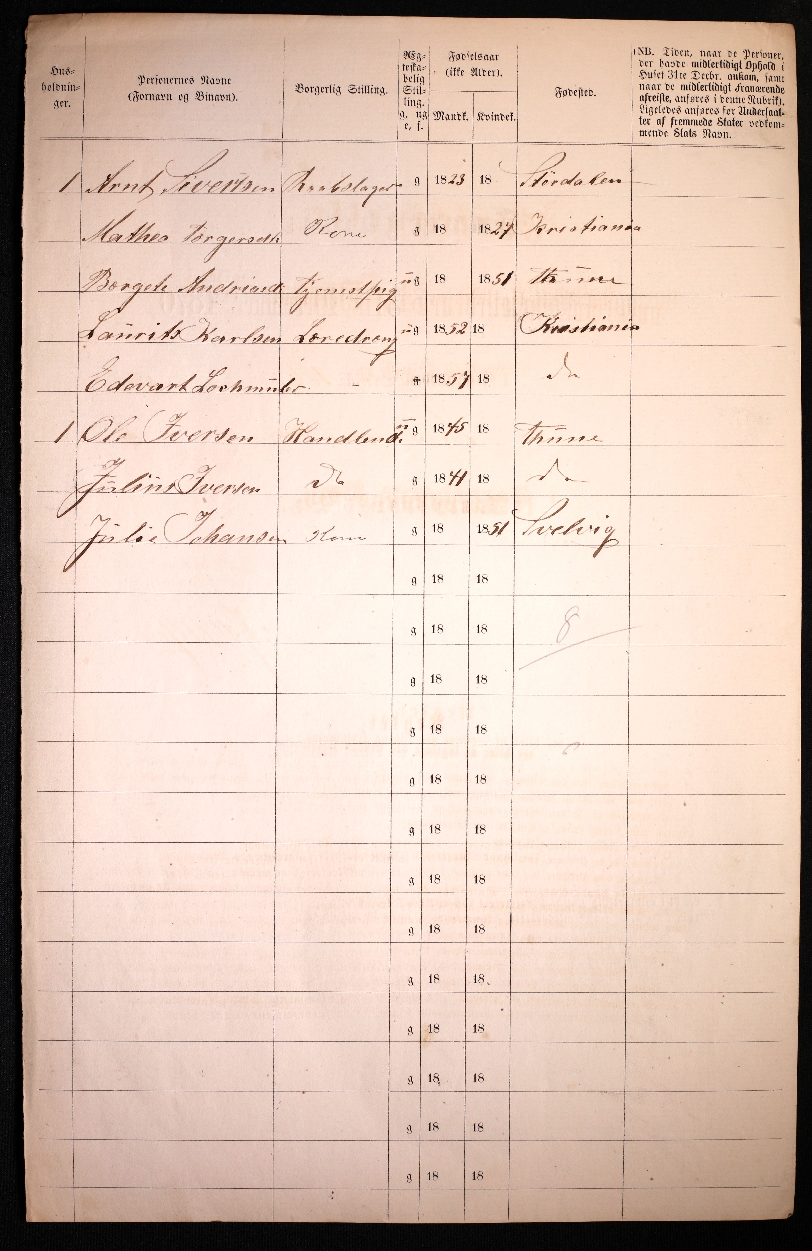 RA, 1870 census for 0102 Sarpsborg, 1870, p. 562