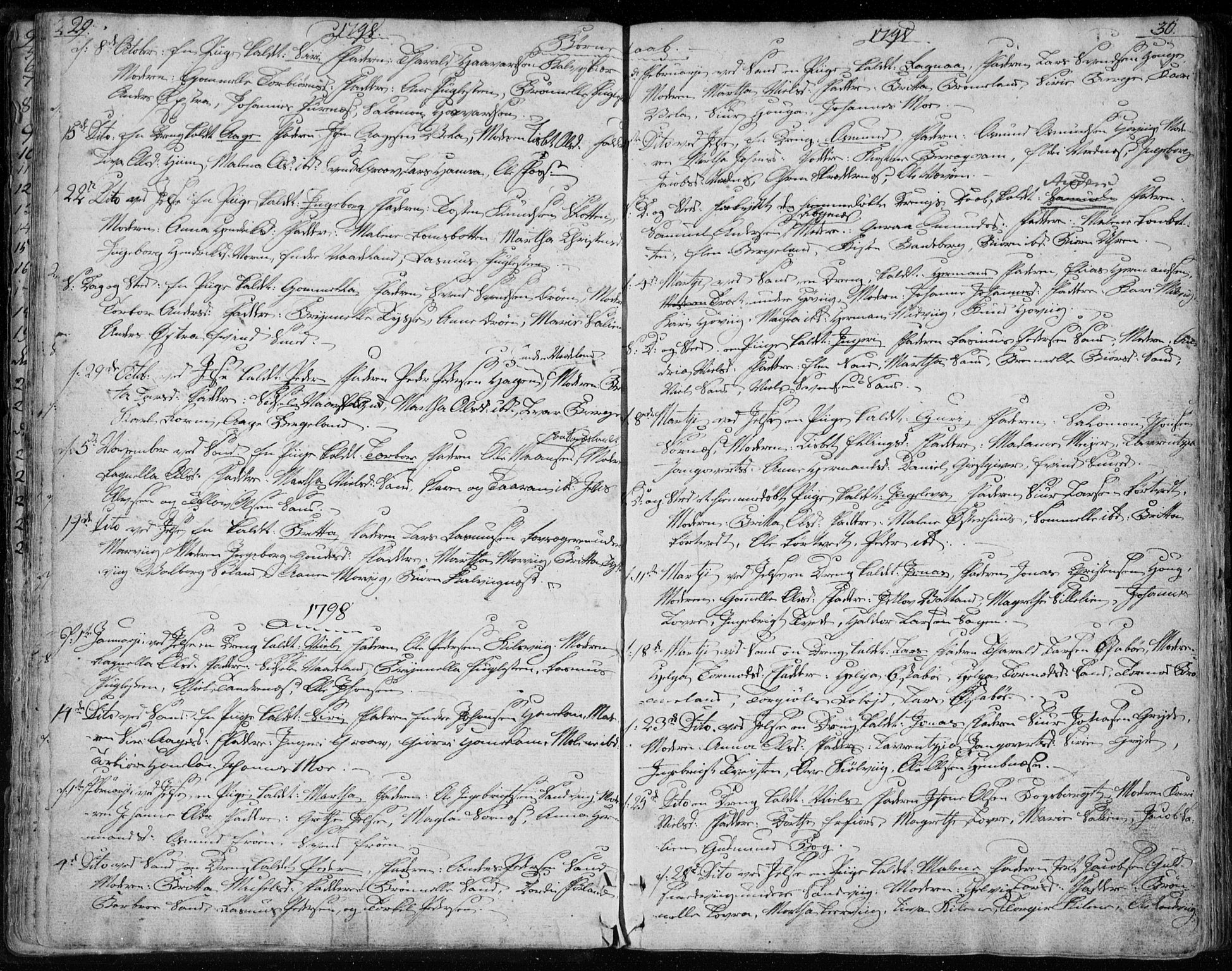 Jelsa sokneprestkontor, AV/SAST-A-101842/01/IV: Parish register (official) no. A 4, 1796-1816, p. 29-30
