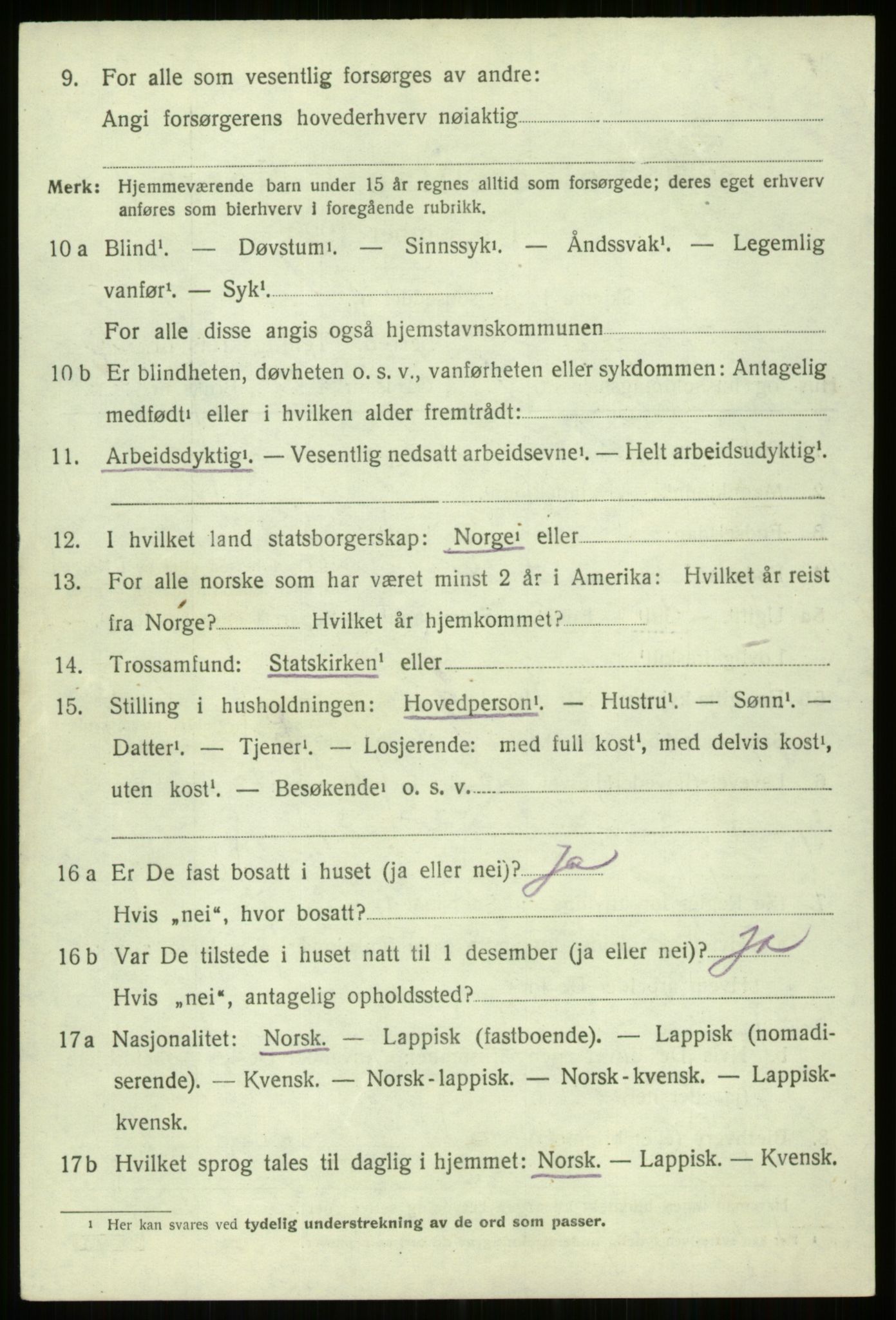 SATØ, 1920 census for Trondenes, 1920, p. 22376