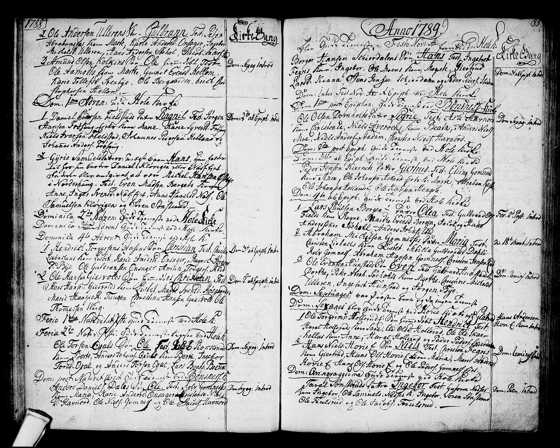 Hole kirkebøker, SAKO/A-228/F/Fa/L0002: Parish register (official) no. I 2, 1766-1814, p. 85