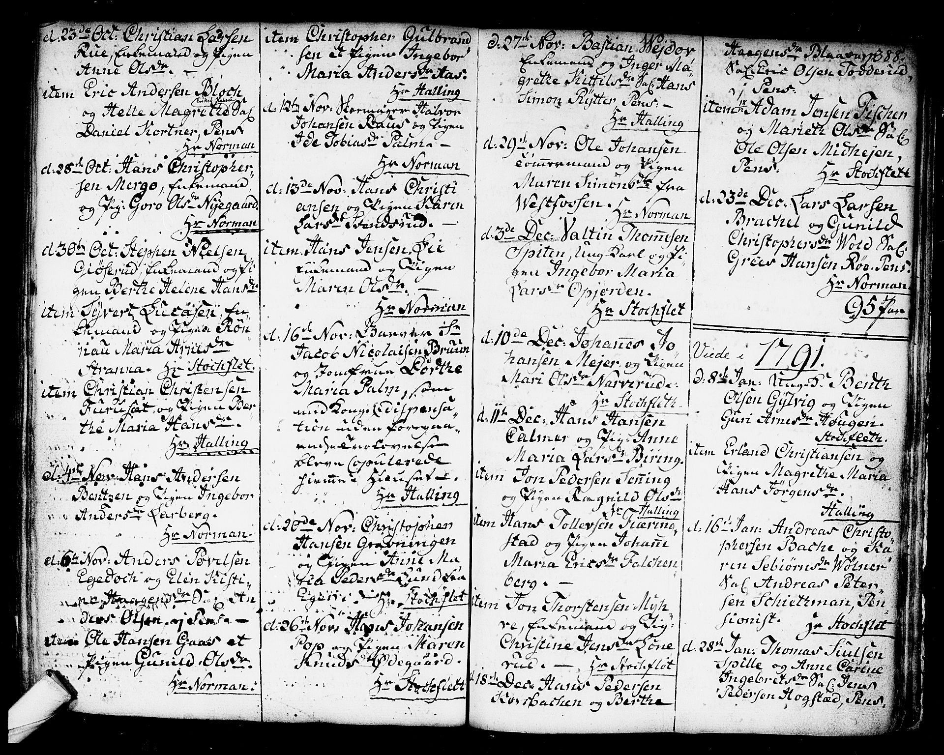 Kongsberg kirkebøker, SAKO/A-22/F/Fa/L0006: Parish register (official) no. I 6, 1783-1797, p. 388