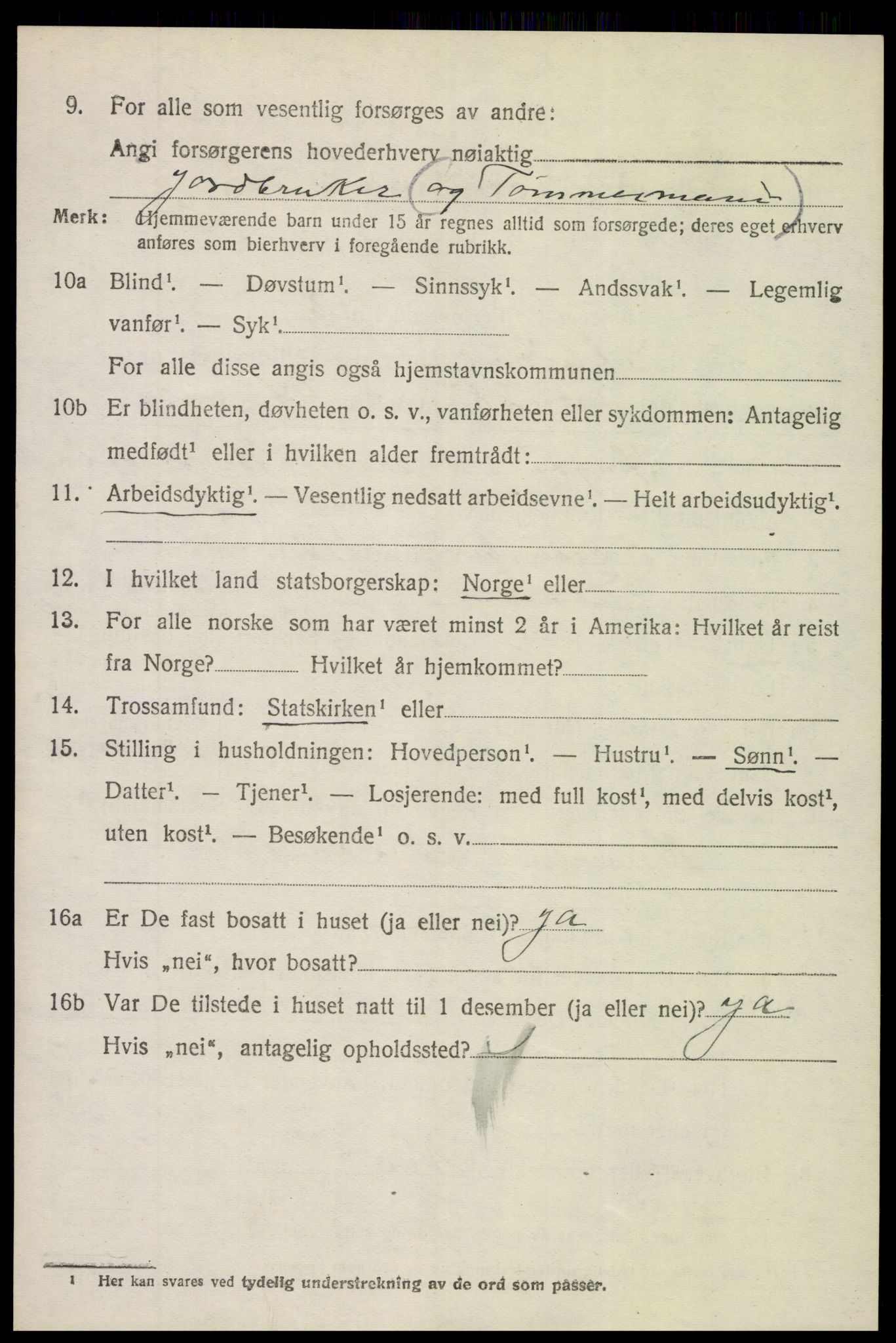 SAH, 1920 census for Etnedal, 1920, p. 2227