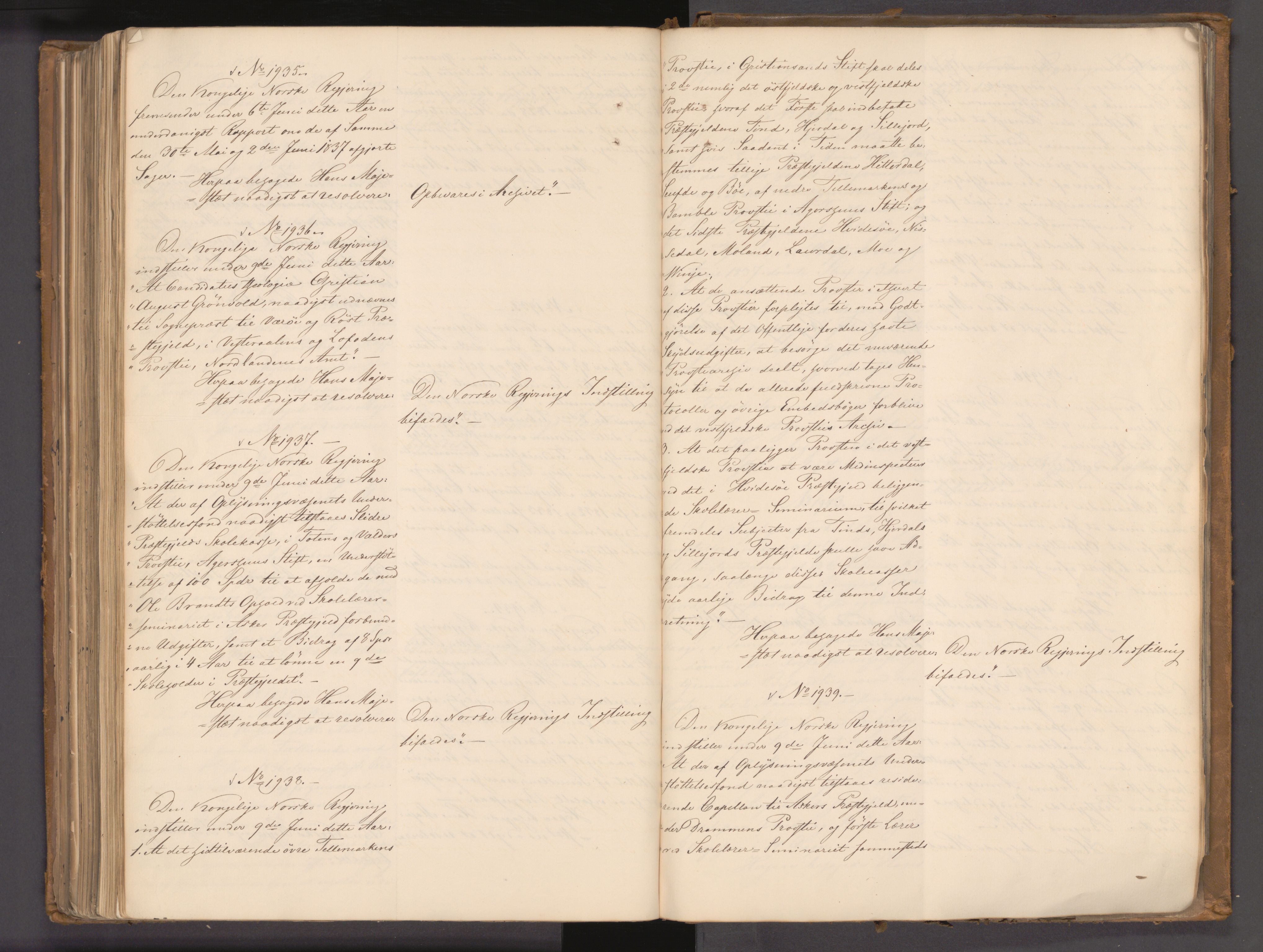 Statsrådssekretariatet, AV/RA-S-1001/A/Ab/L0044: Kgl. res. nr. 1193-1948, 1. halvår, 1837
