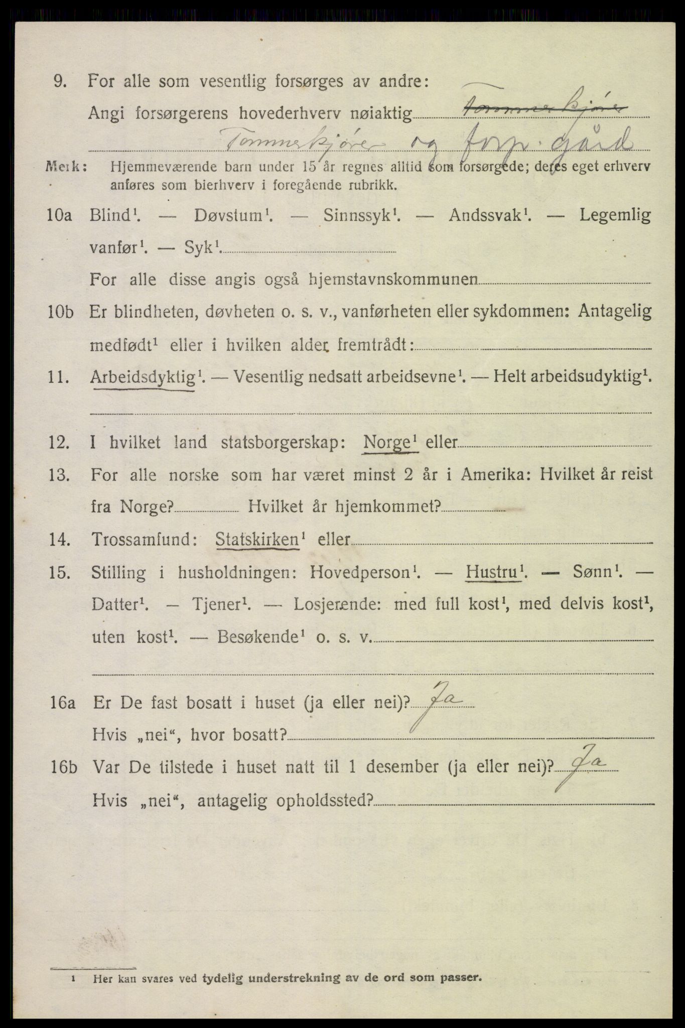SAH, 1920 census for Etnedal, 1920, p. 2243