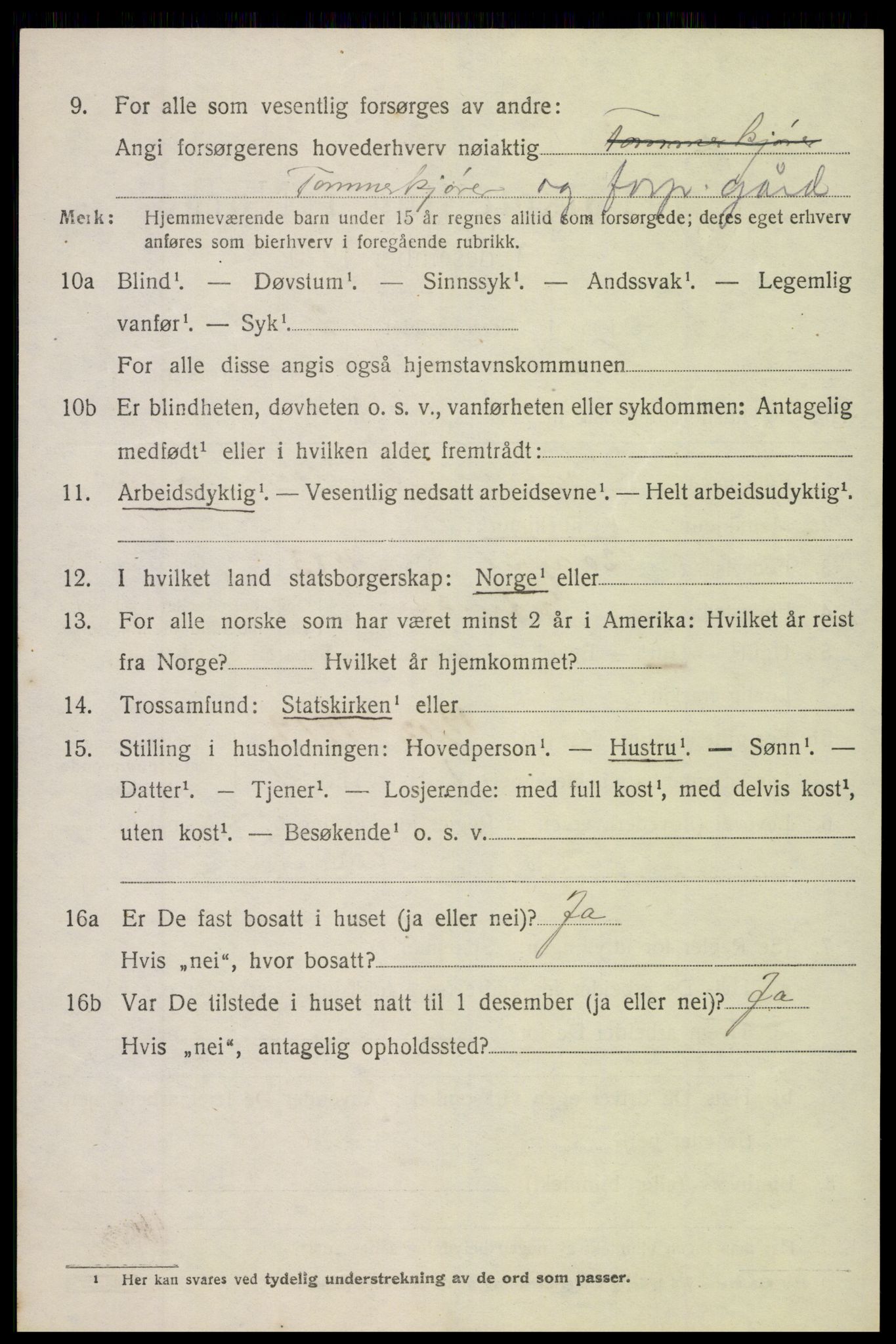 SAH, 1920 census for Etnedal, 1920, p. 2243