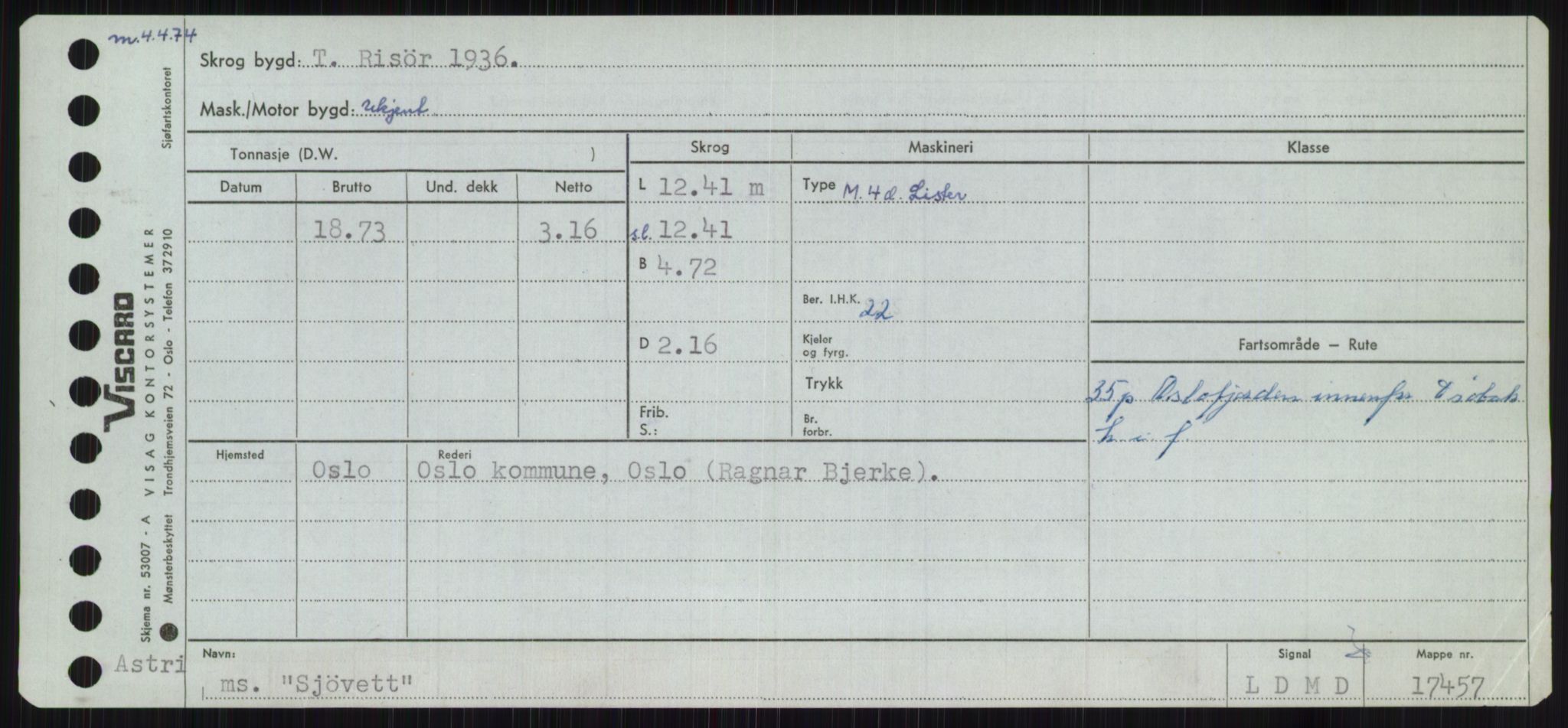 Sjøfartsdirektoratet med forløpere, Skipsmålingen, RA/S-1627/H/Ha/L0005/0001: Fartøy, S-Sven / Fartøy, S-Skji, p. 601