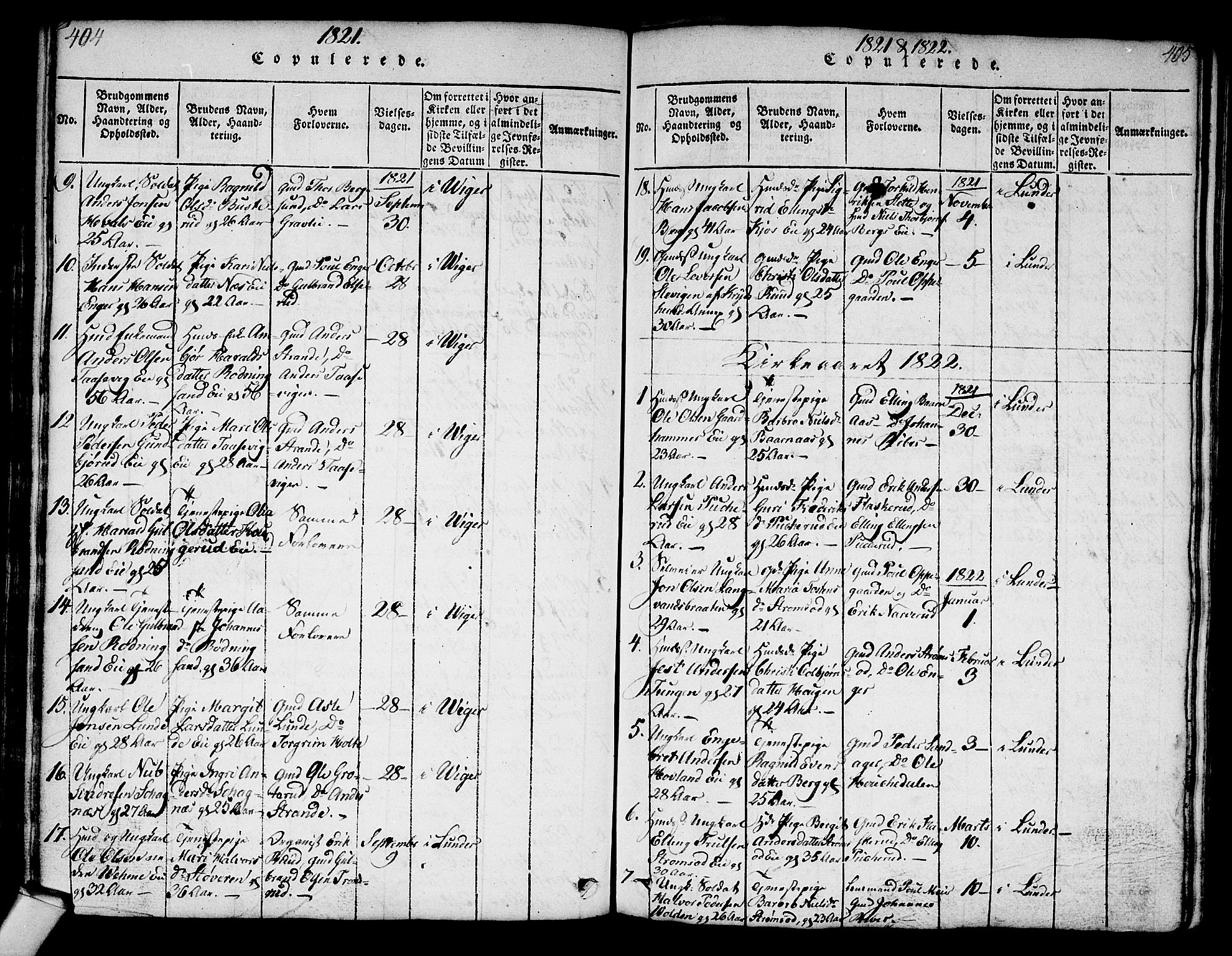 Norderhov kirkebøker, SAKO/A-237/G/Ga/L0003: Parish register (copy) no. I 3 /2, 1814-1876, p. 404-405