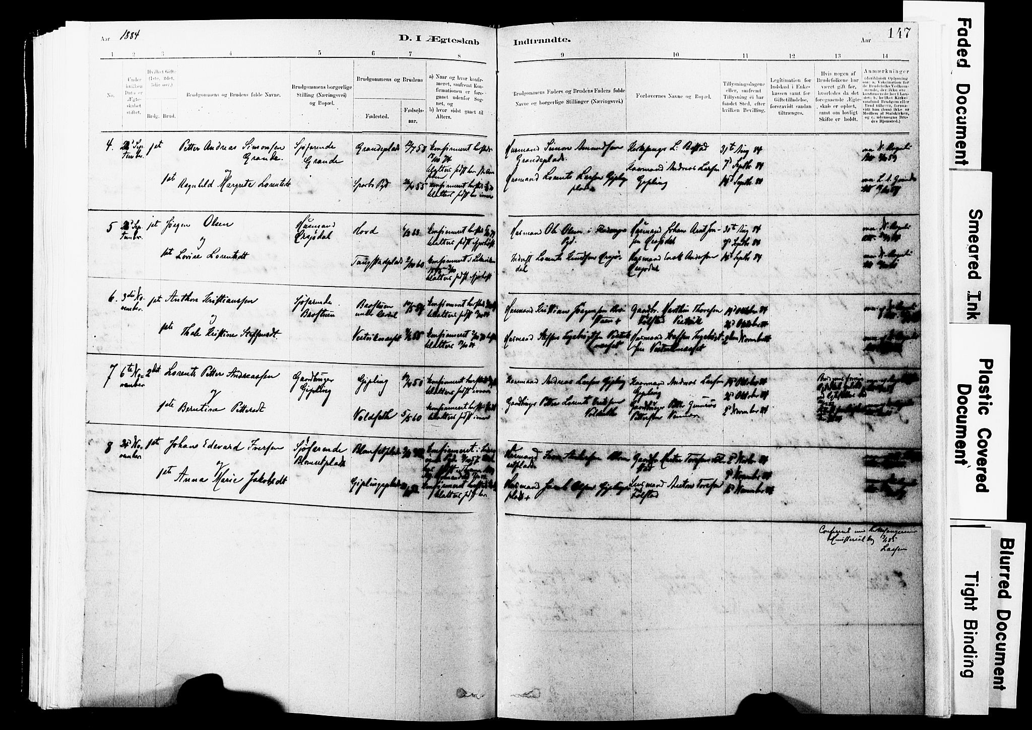 Ministerialprotokoller, klokkerbøker og fødselsregistre - Nord-Trøndelag, SAT/A-1458/744/L0420: Parish register (official) no. 744A04, 1882-1904, p. 147