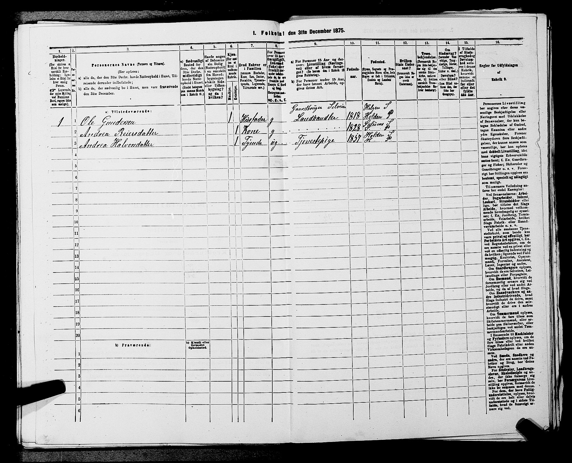 SAKO, 1875 census for 0819P Holla, 1875, p. 657