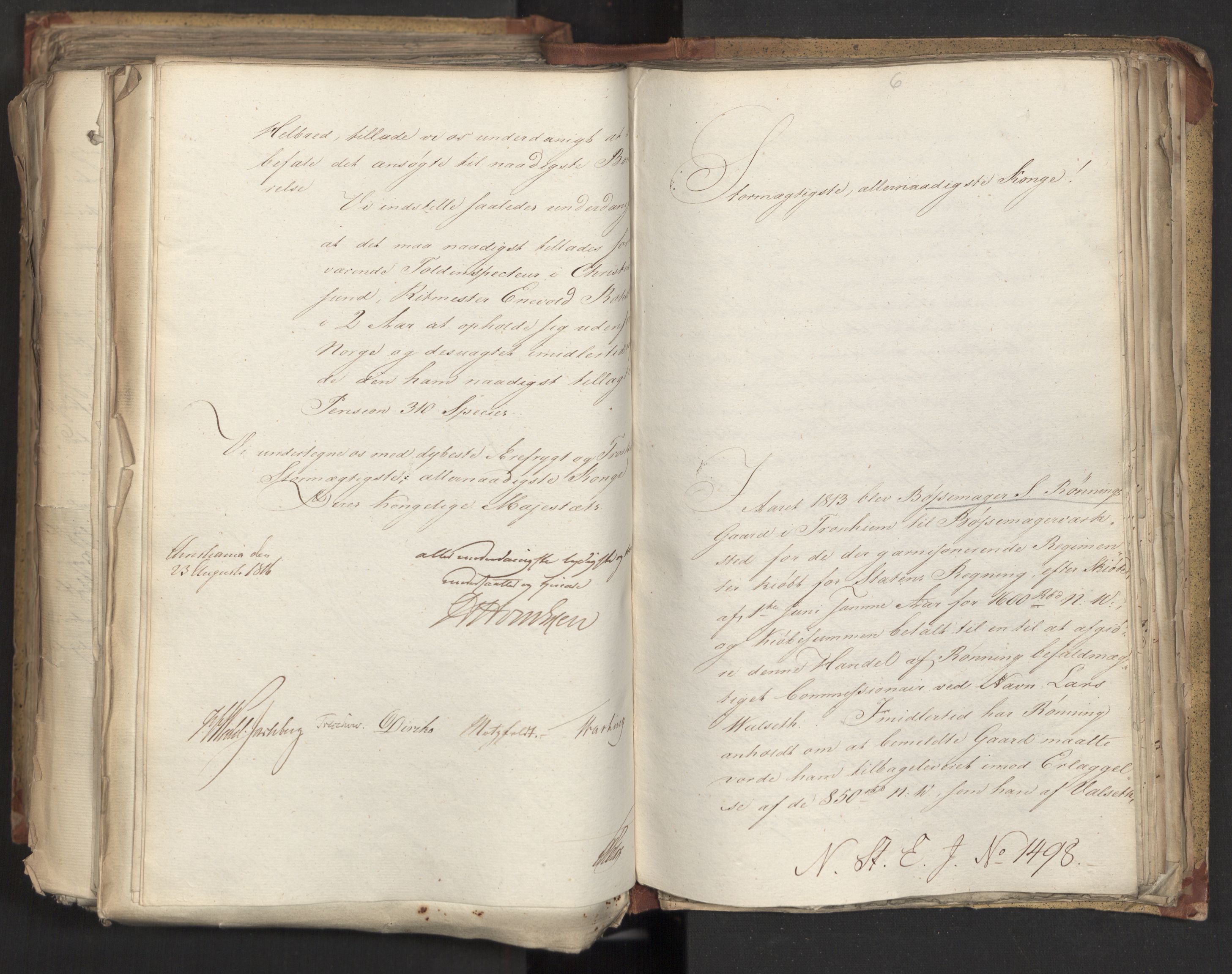 Statsrådsavdelingen i Stockholm, AV/RA-S-1003/D/Da/L0006: Regjeringsinnstillinger nr. 1247-1544, 1816, p. 482