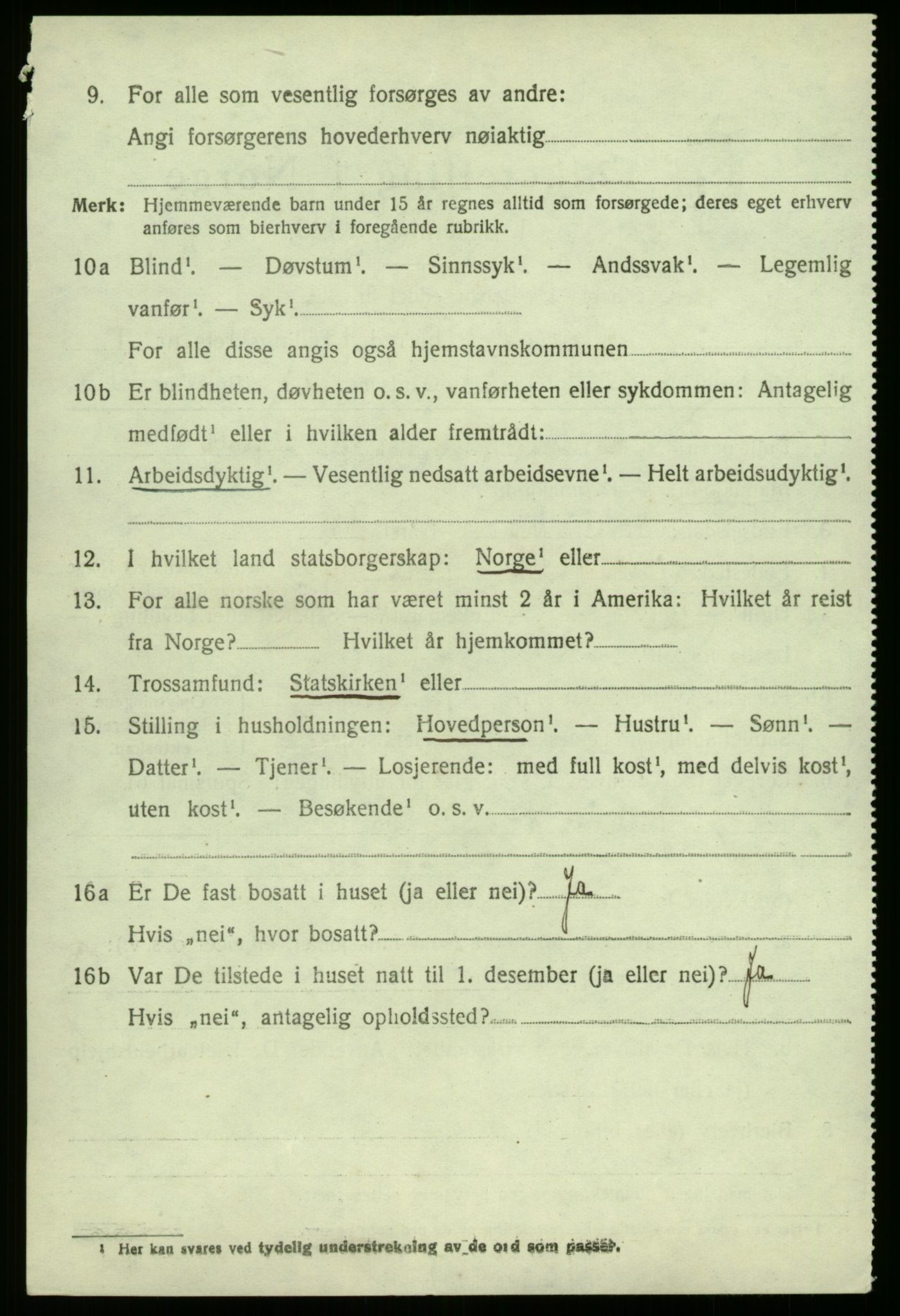 SAB, 1920 census for Sogndal, 1920, p. 2380