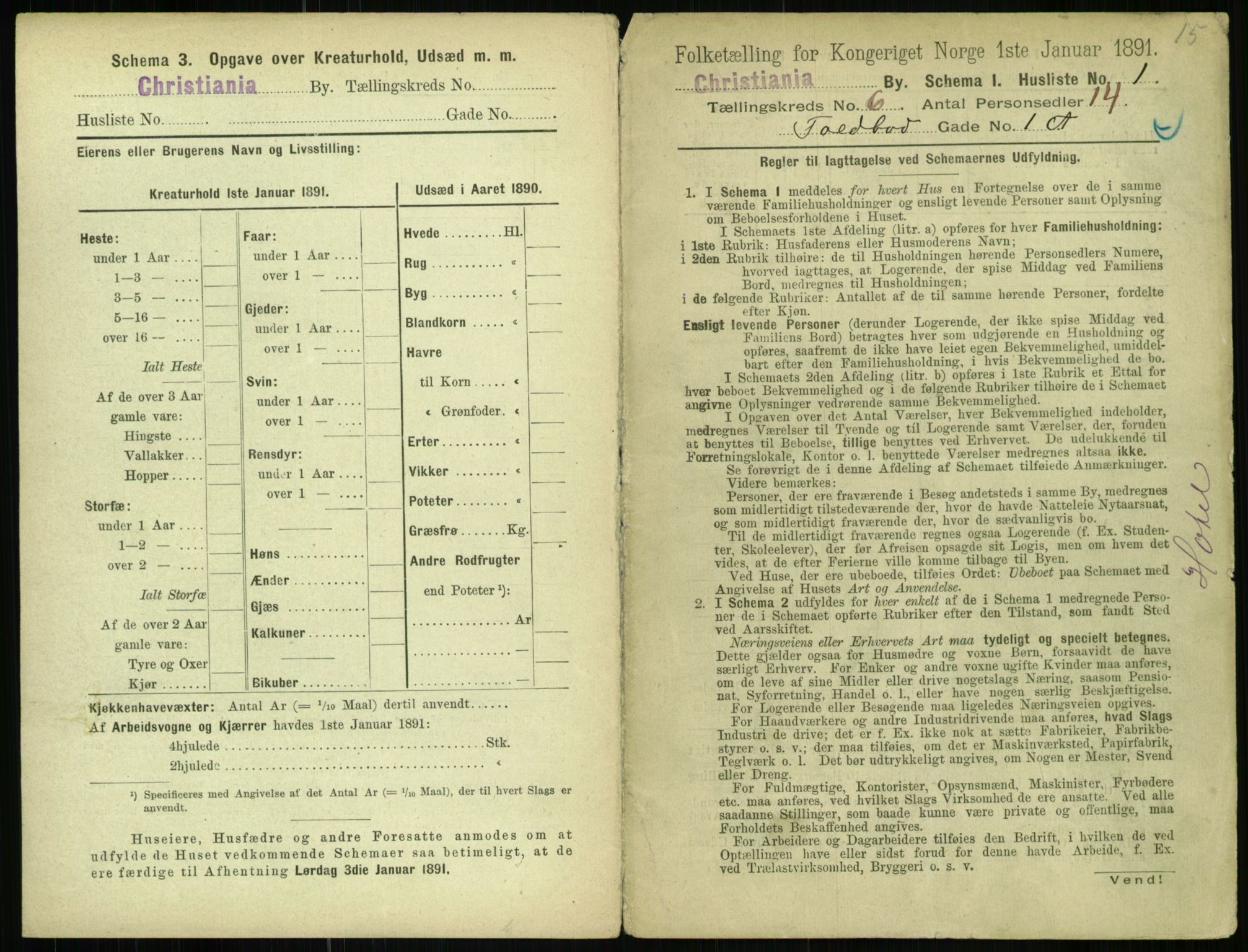 RA, 1891 census for 0301 Kristiania, 1891, p. 2512