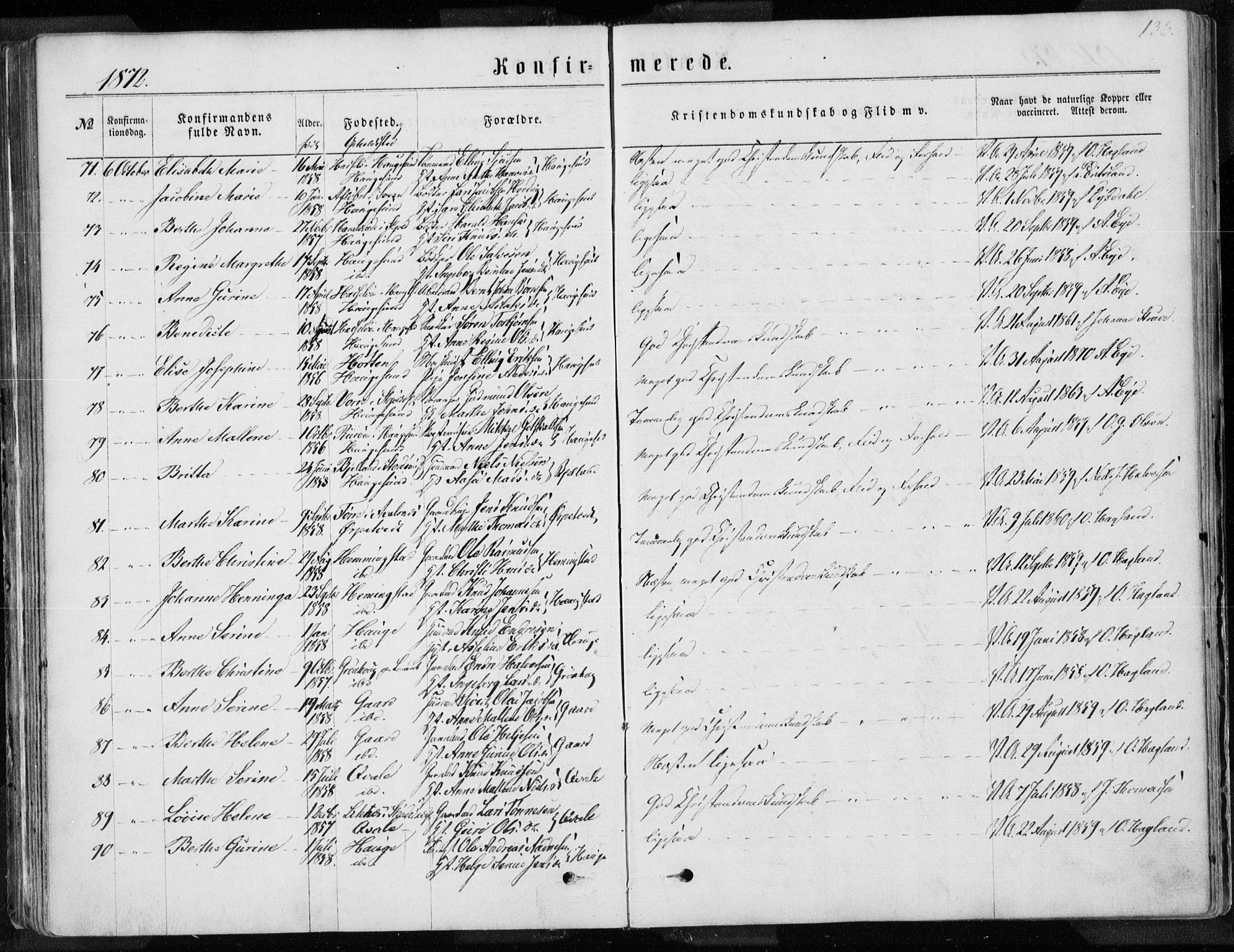 Torvastad sokneprestkontor, AV/SAST-A -101857/H/Ha/Haa/L0012: Parish register (official) no. A 12.1, 1867-1877, p. 136