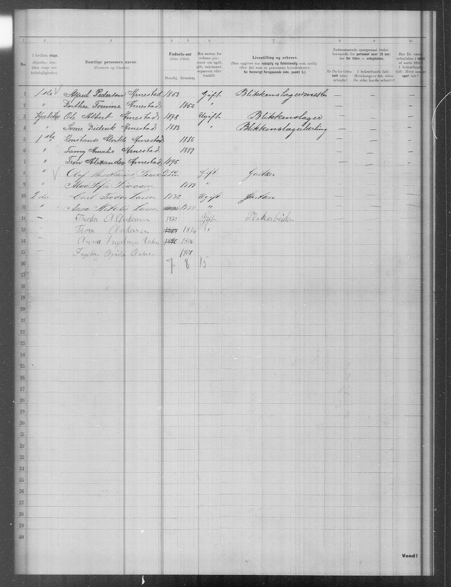 OBA, Municipal Census 1902 for Kristiania, 1902, p. 14187