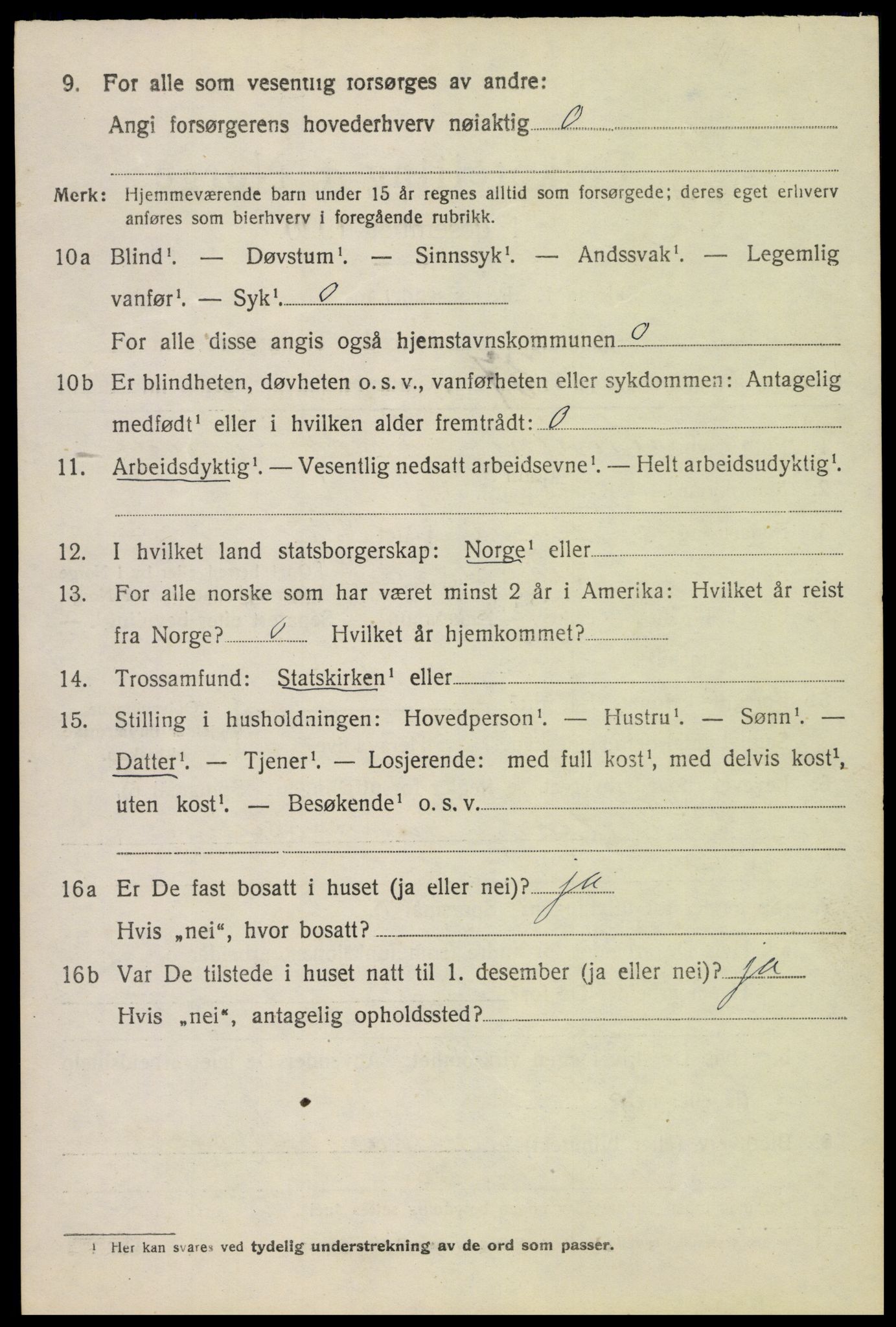 SAH, 1920 census for Biri, 1920, p. 6360