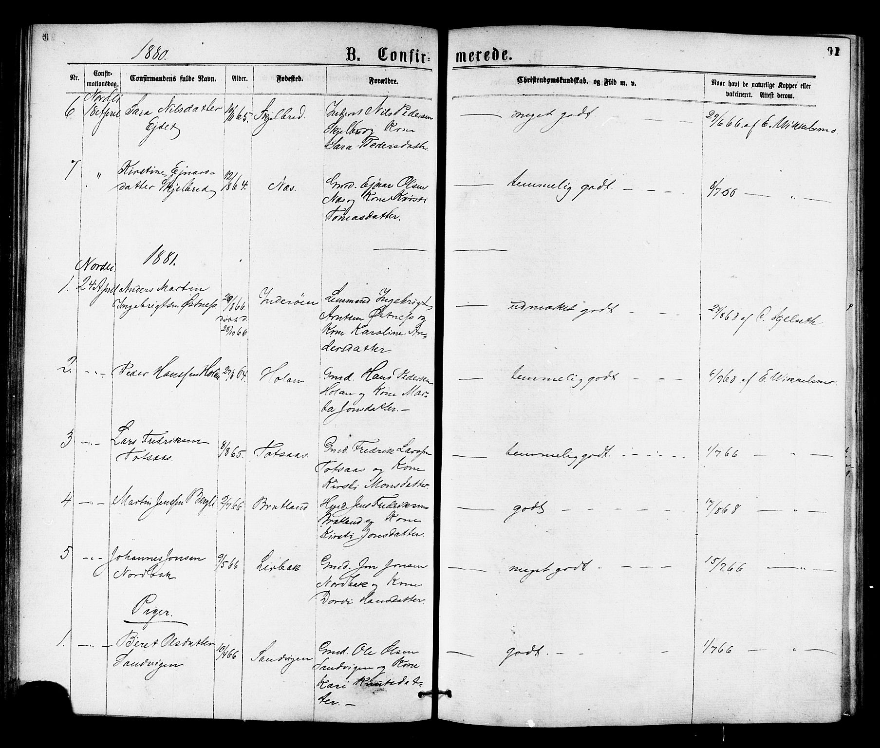 Ministerialprotokoller, klokkerbøker og fødselsregistre - Nord-Trøndelag, AV/SAT-A-1458/755/L0493: Parish register (official) no. 755A02, 1865-1881, p. 91