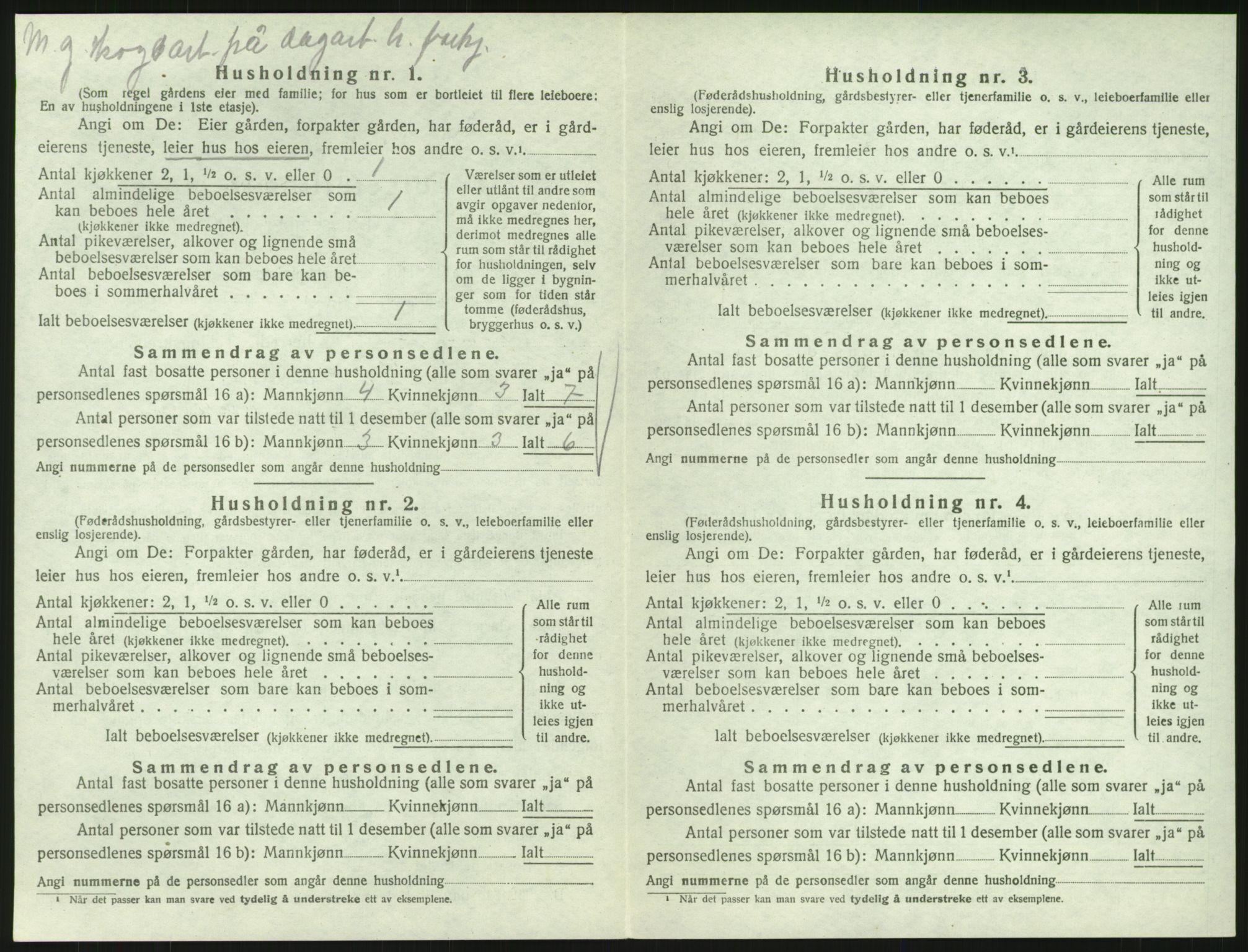 SAH, 1920 census for Stange, 1920, p. 1996